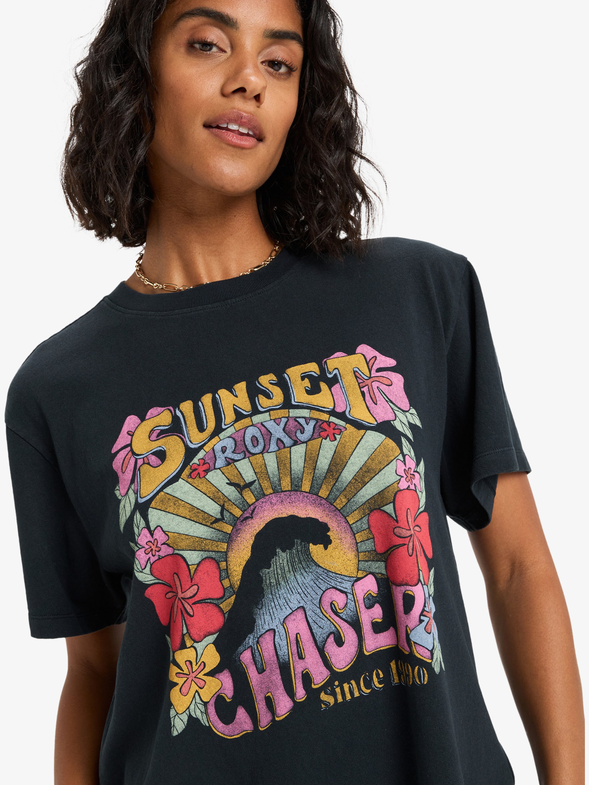 Womens Sunny Oversized Stone Wash T-Shirt