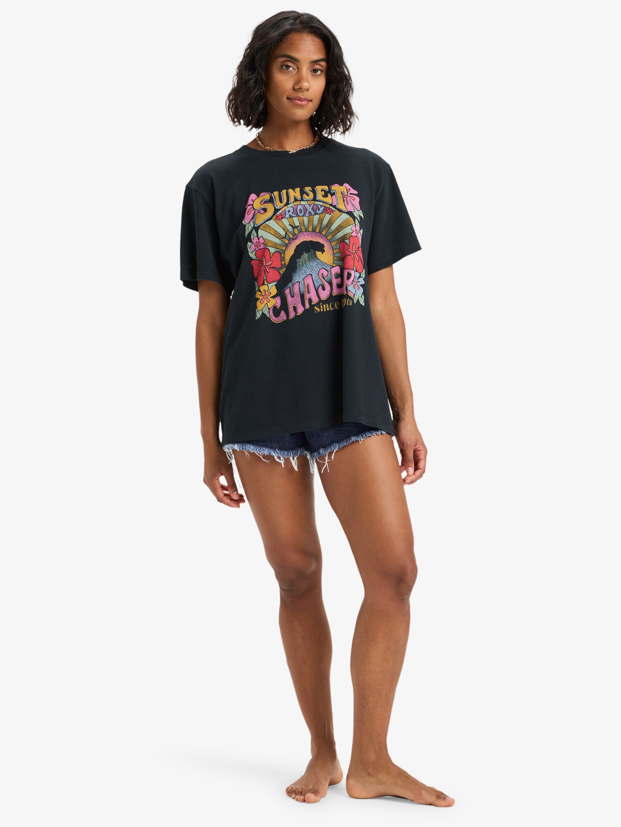 Womens Sunny Oversized Stone Wash T-Shirt