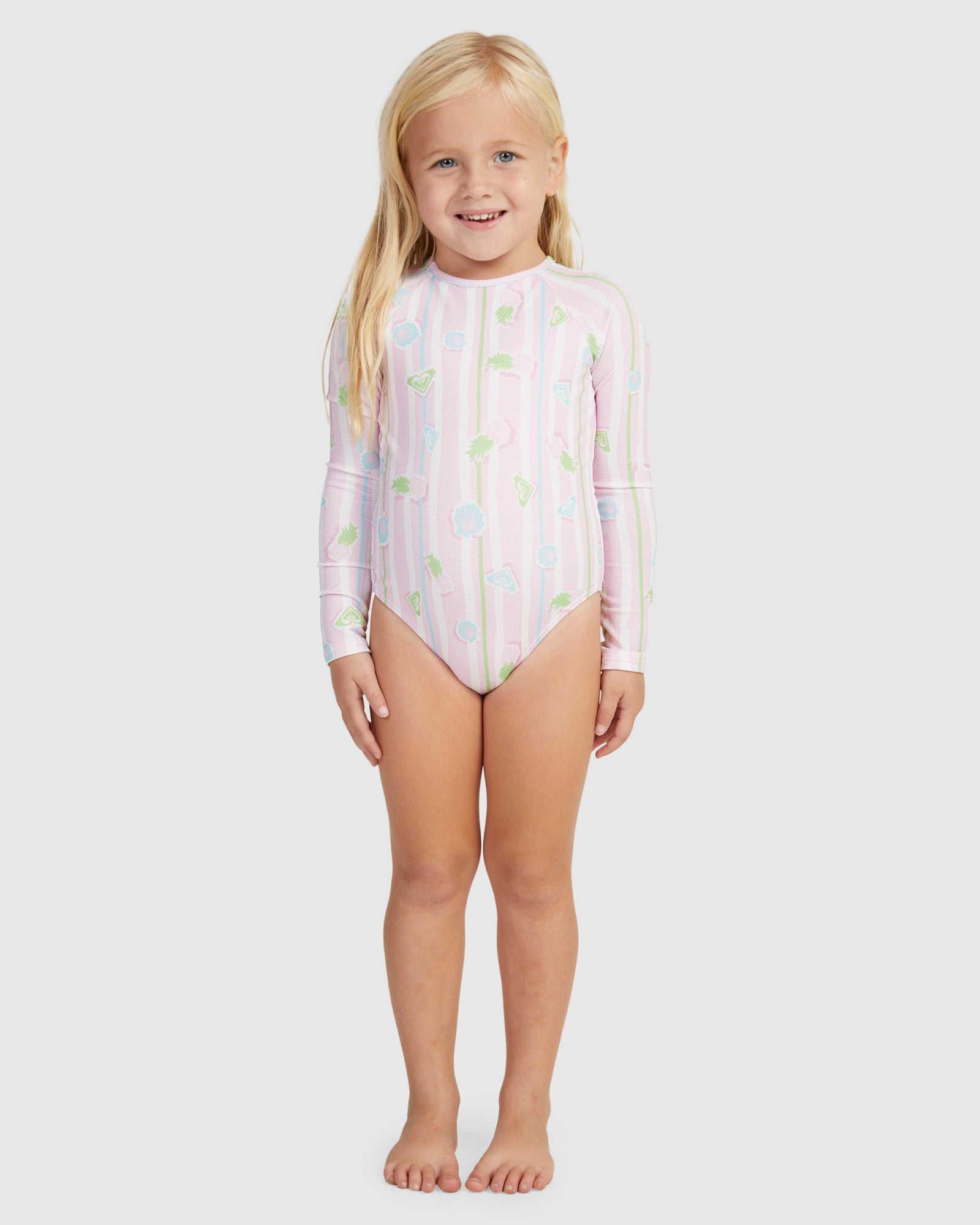 Girls Pineapple Line Onesie Rashguard