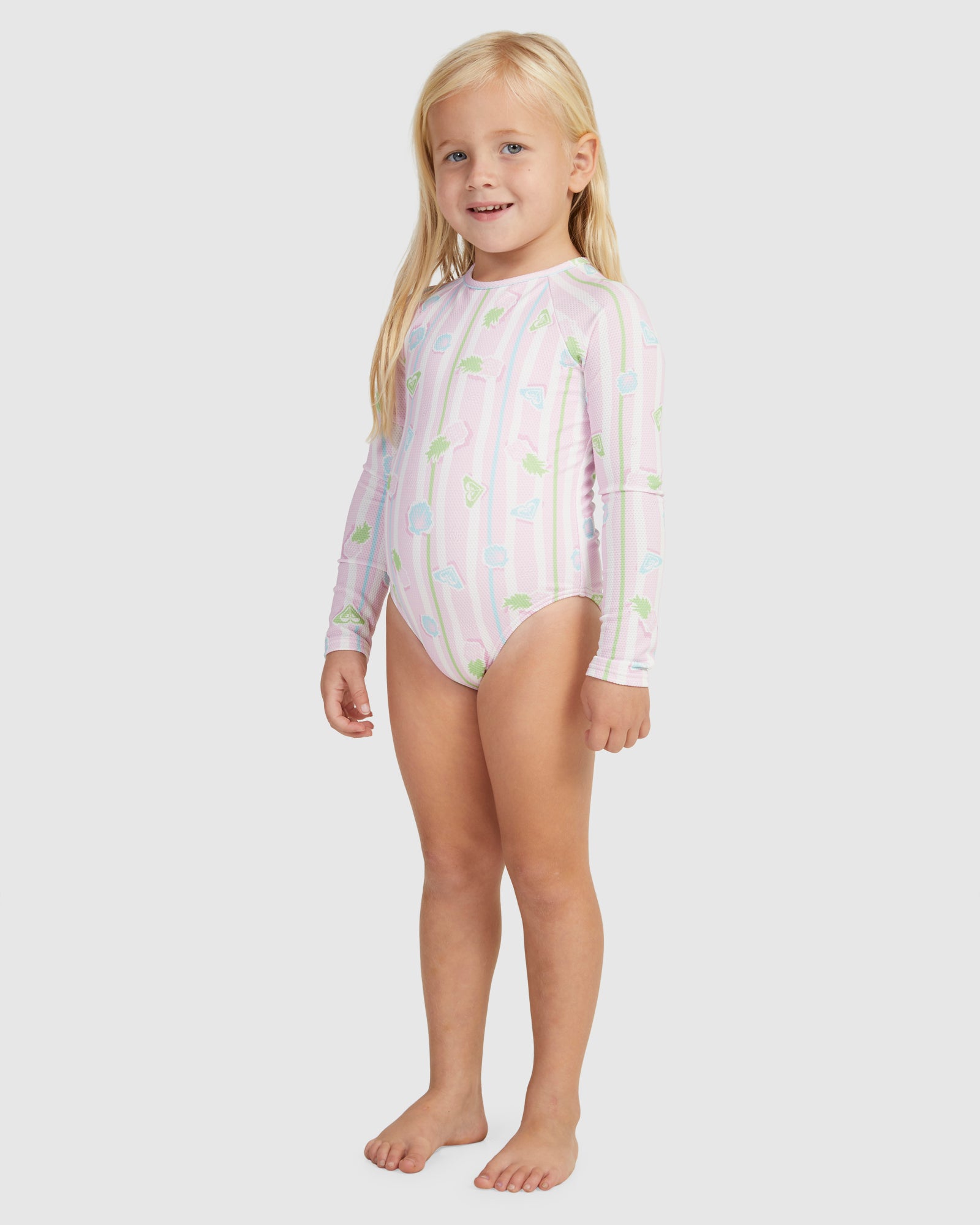 Girls Pineapple Line Onesie Rashguard