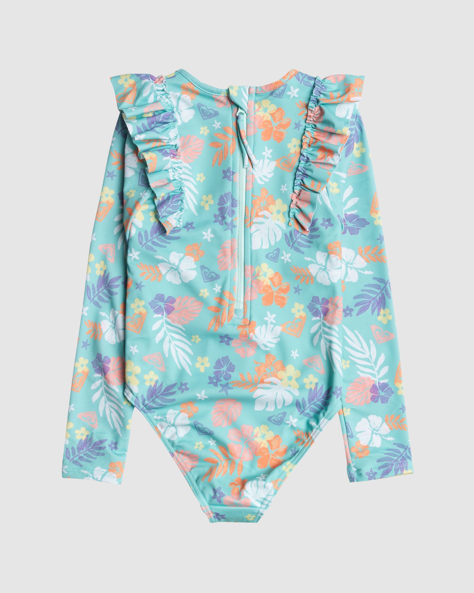 Girls 2-7 Beach Bay Onesie Long Sleeve Rash Vest