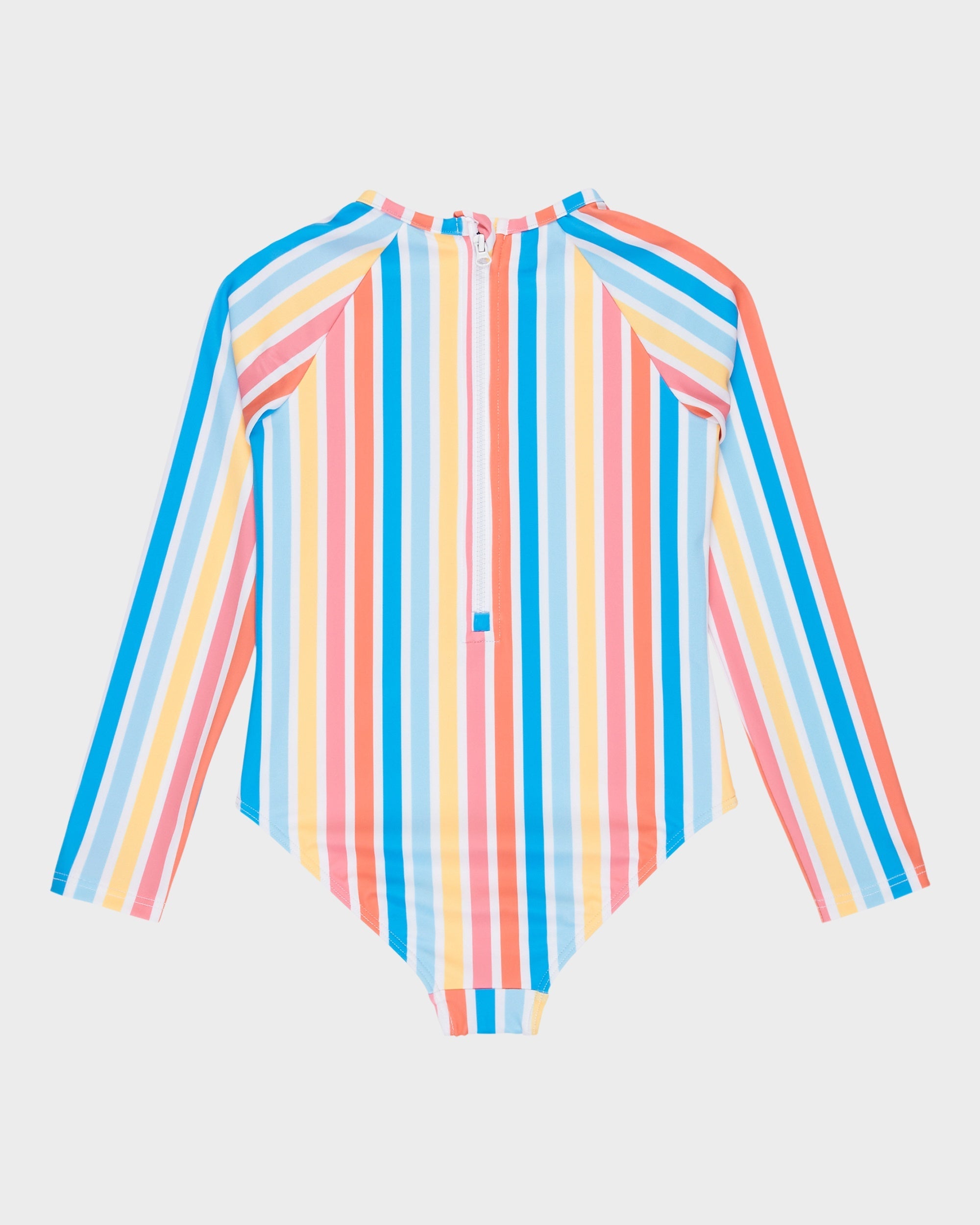 Girls 2-7 Holly Stripe Long Sleeve Onesie Rash Vest