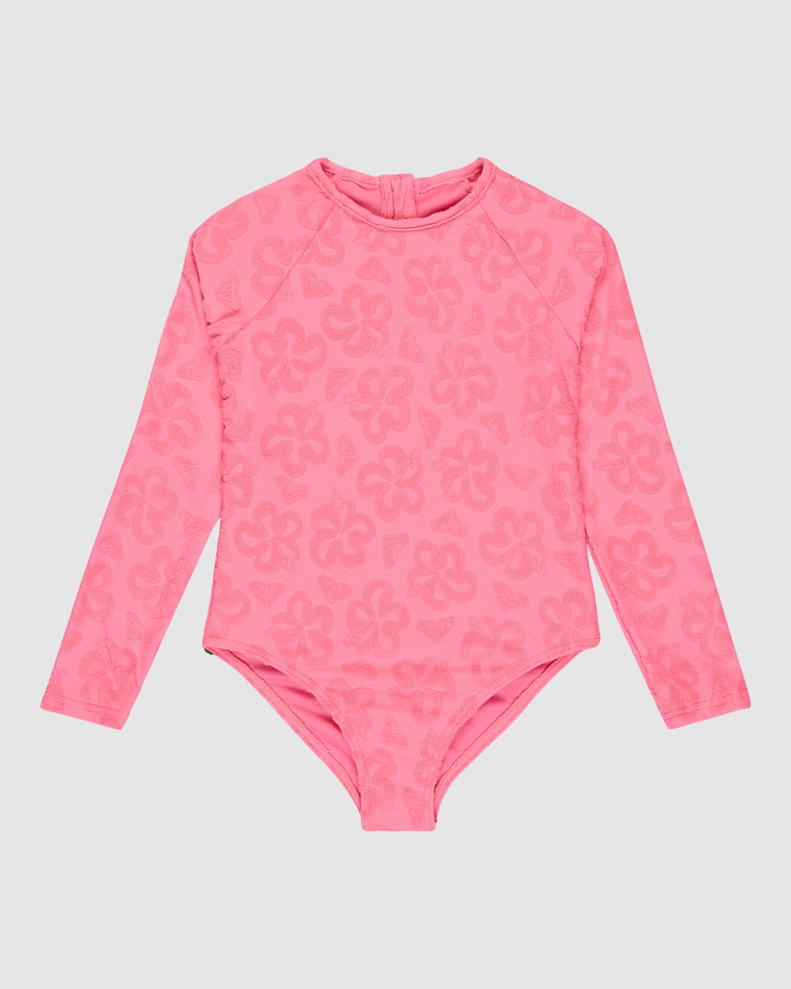Girls 2-7 Flip Flower Long Sleeve Rash Vest