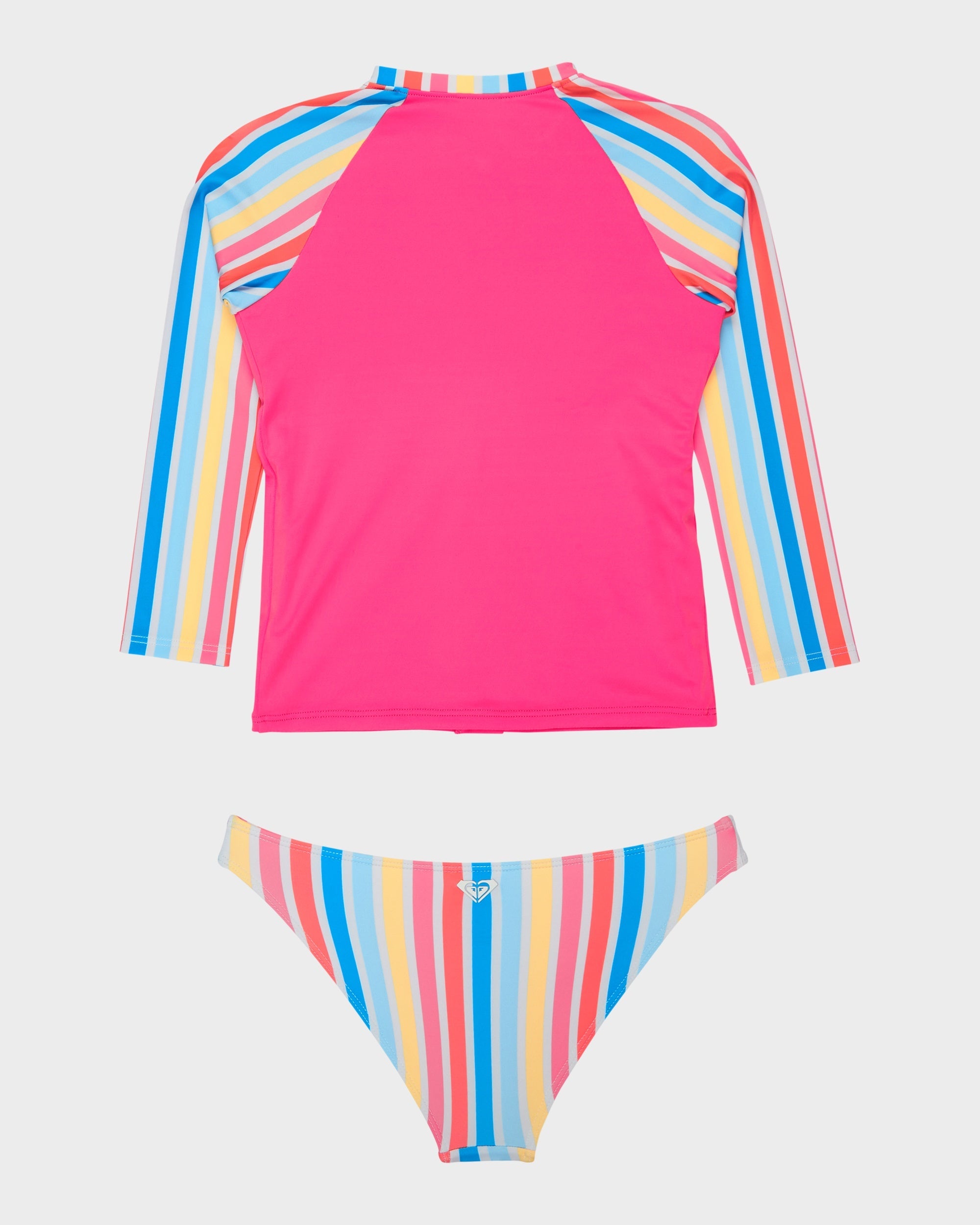 Girls 2-7 Holy Stripe Long Sleeve Rash Vest