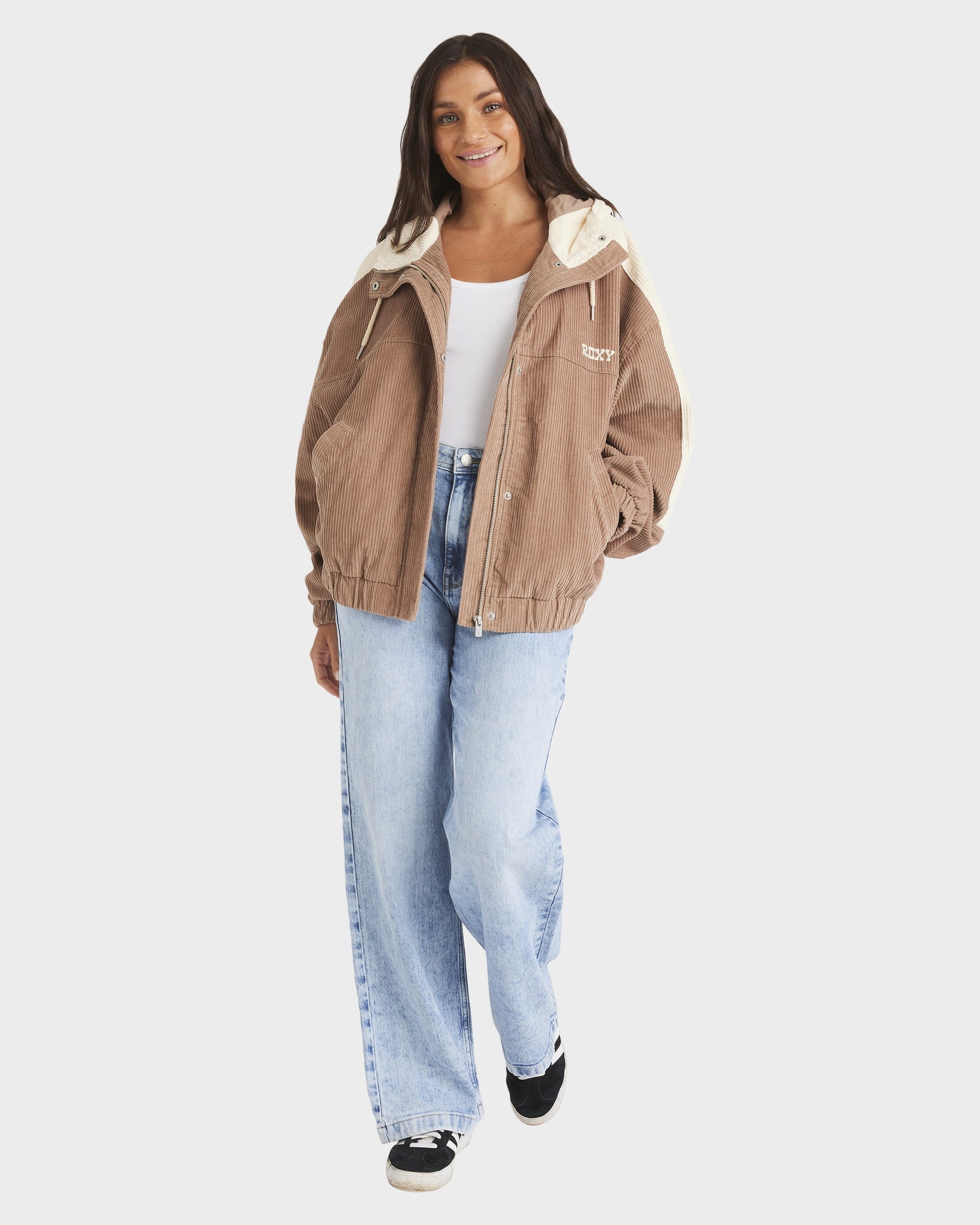 Womens Duo Corduroy Bomber Jacket