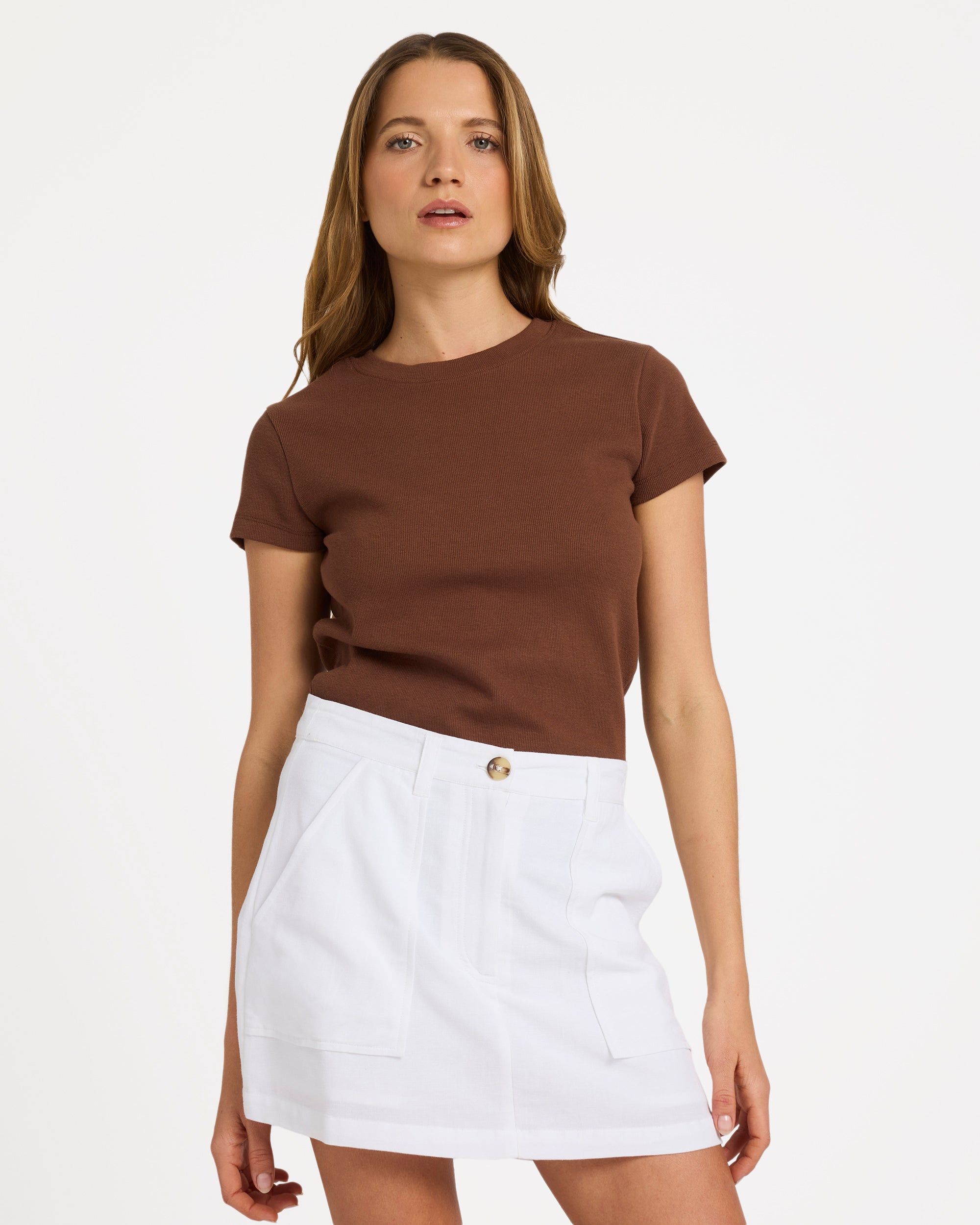 Womens Base Rib Crew Neck T-Shirt