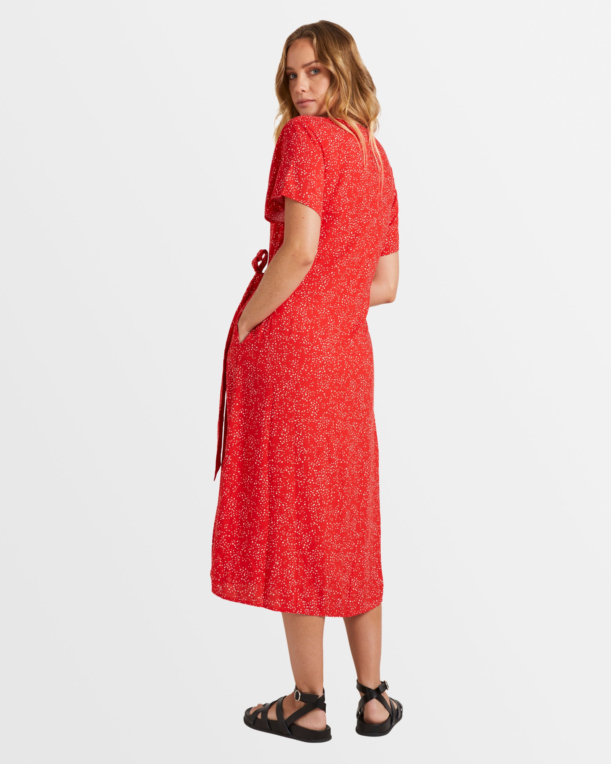 Womens Indigo Sand Wrap Dress