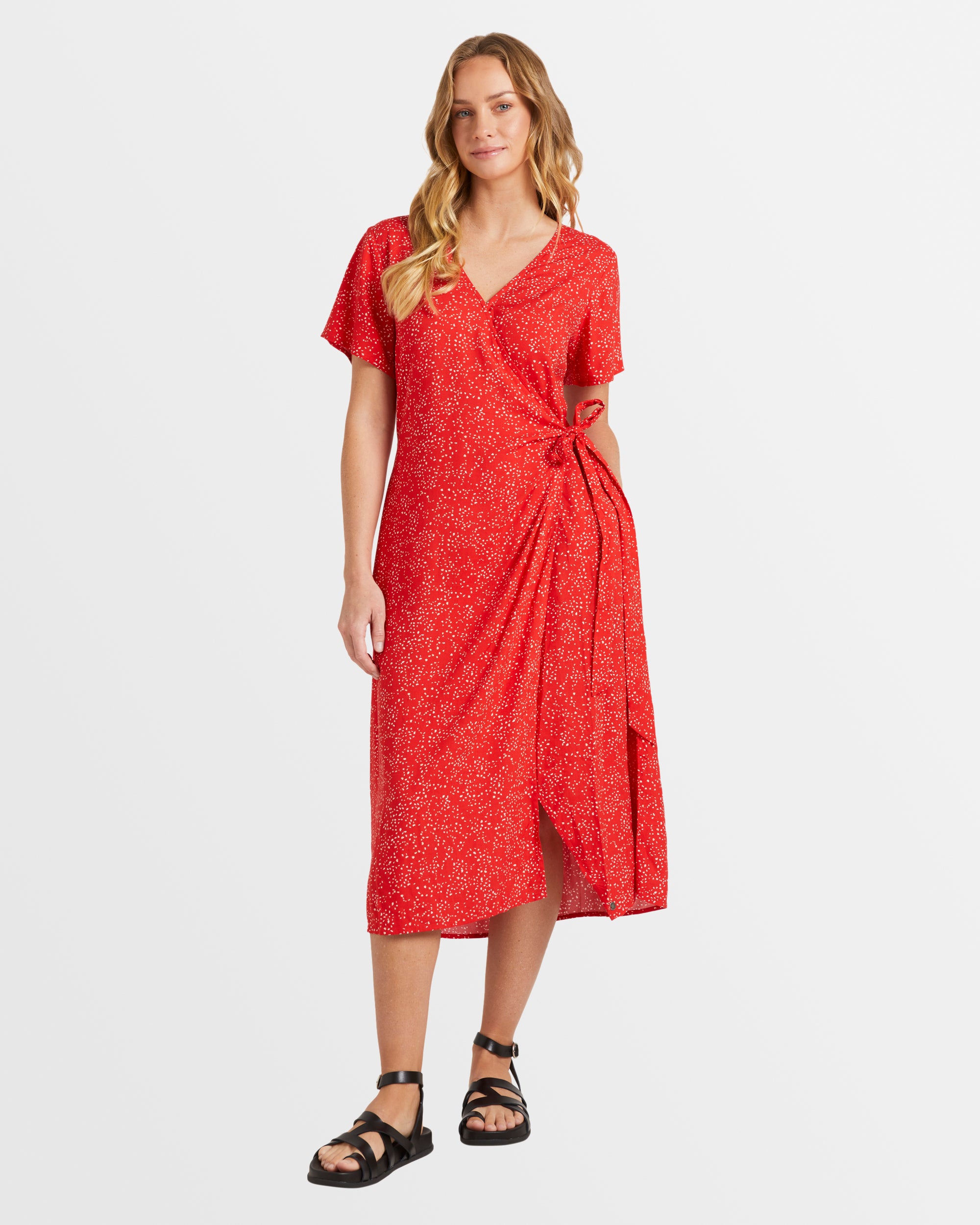 Womens Indigo Sand Wrap Dress