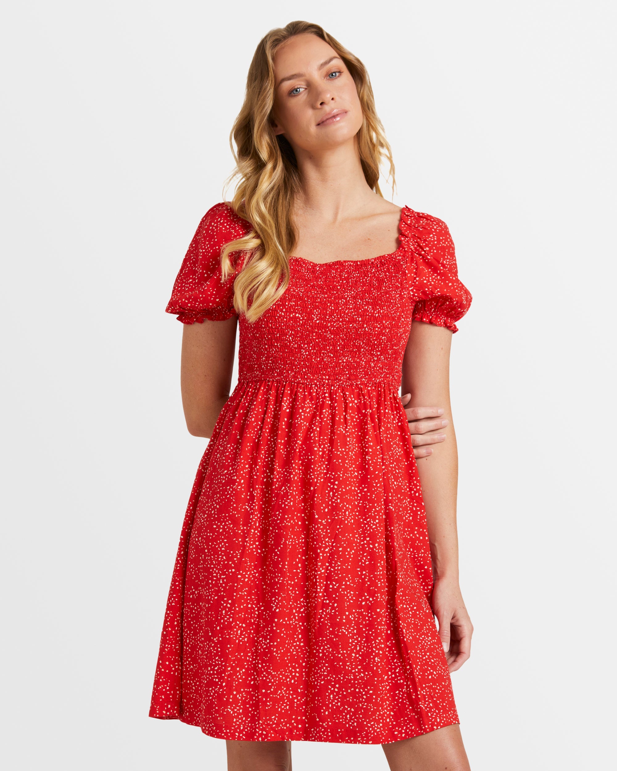 Womens Hello Petal Mini Dress