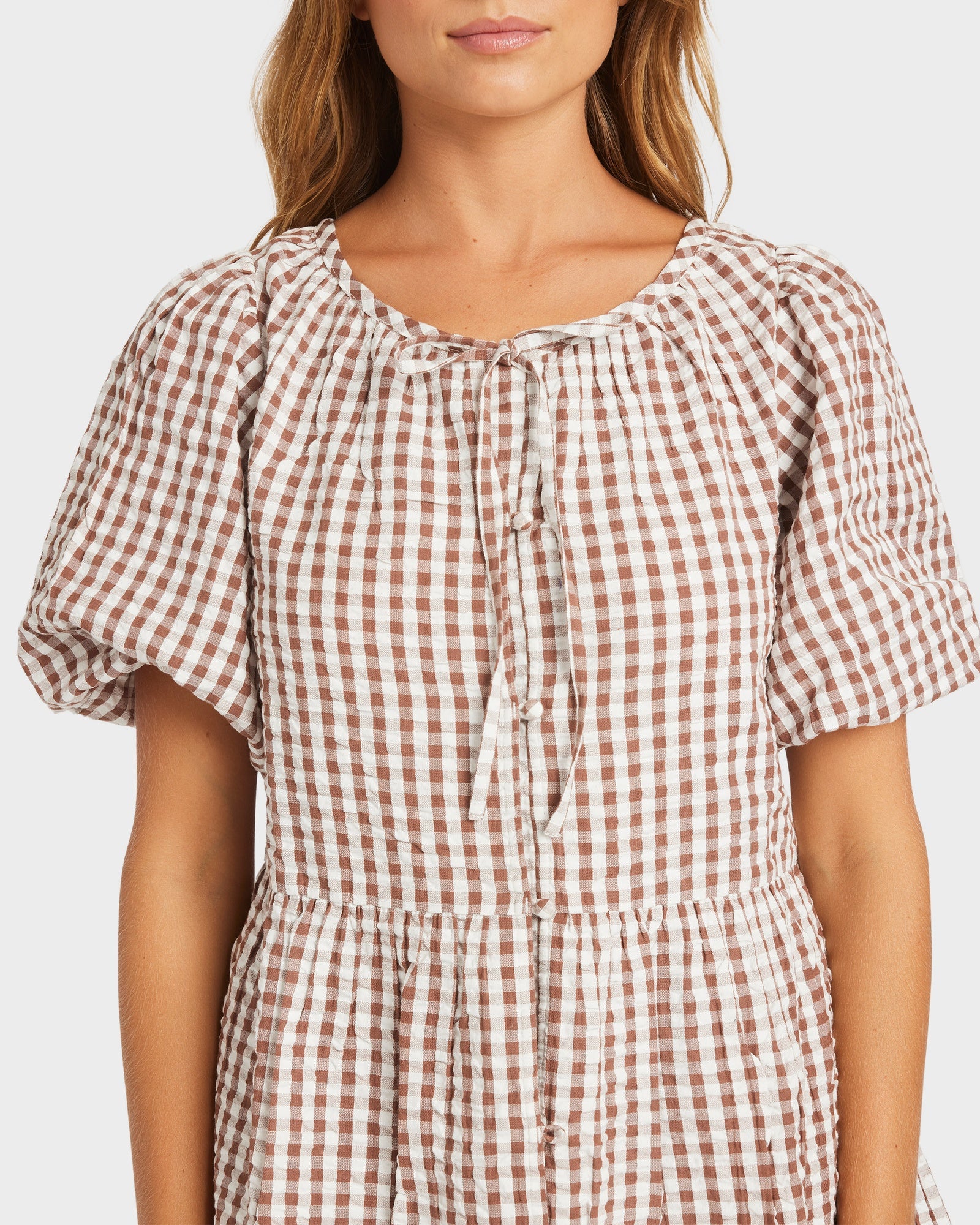 Womens Delilah Check Blouse
