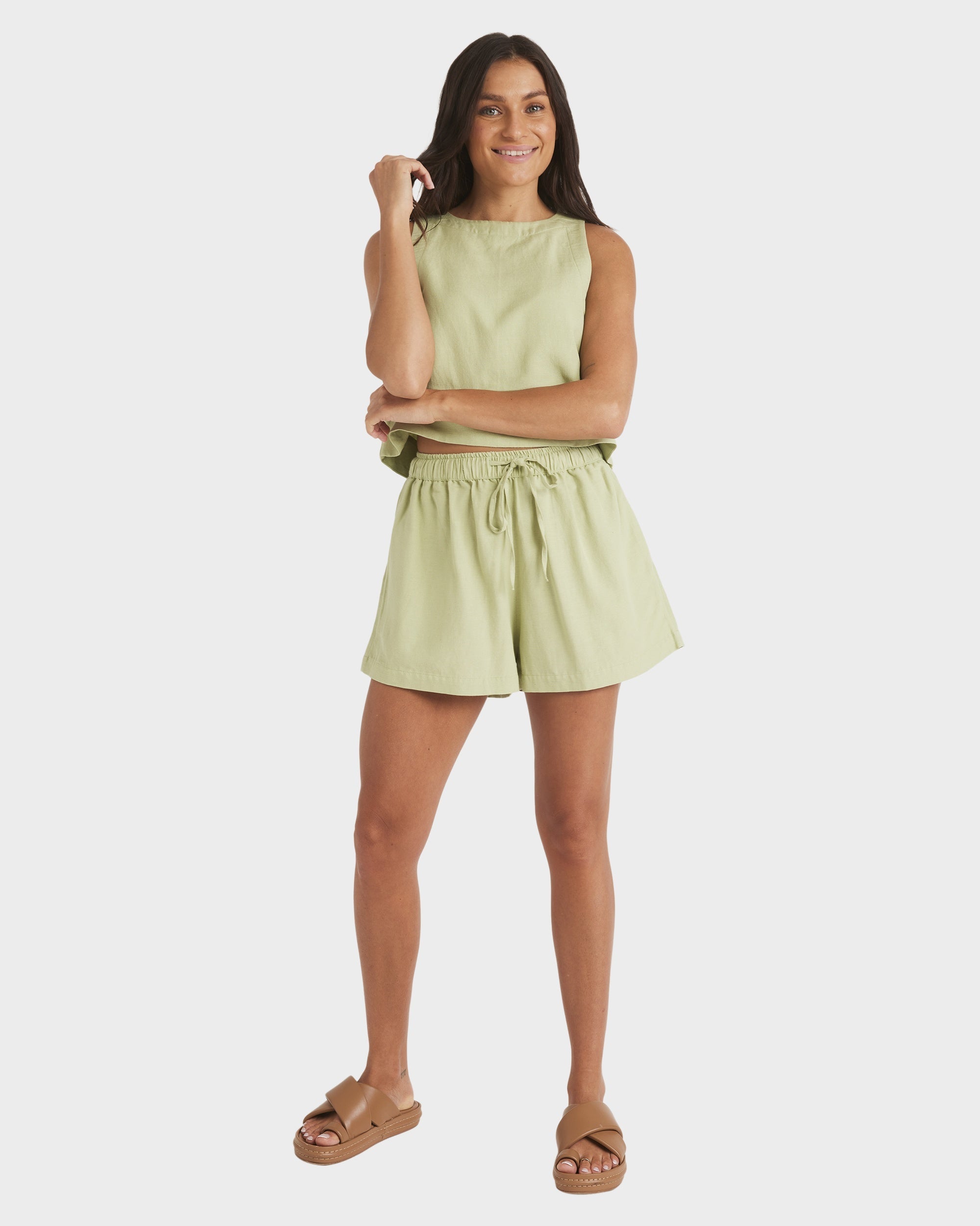 Womens Dreamer Elastic Waist Shorts