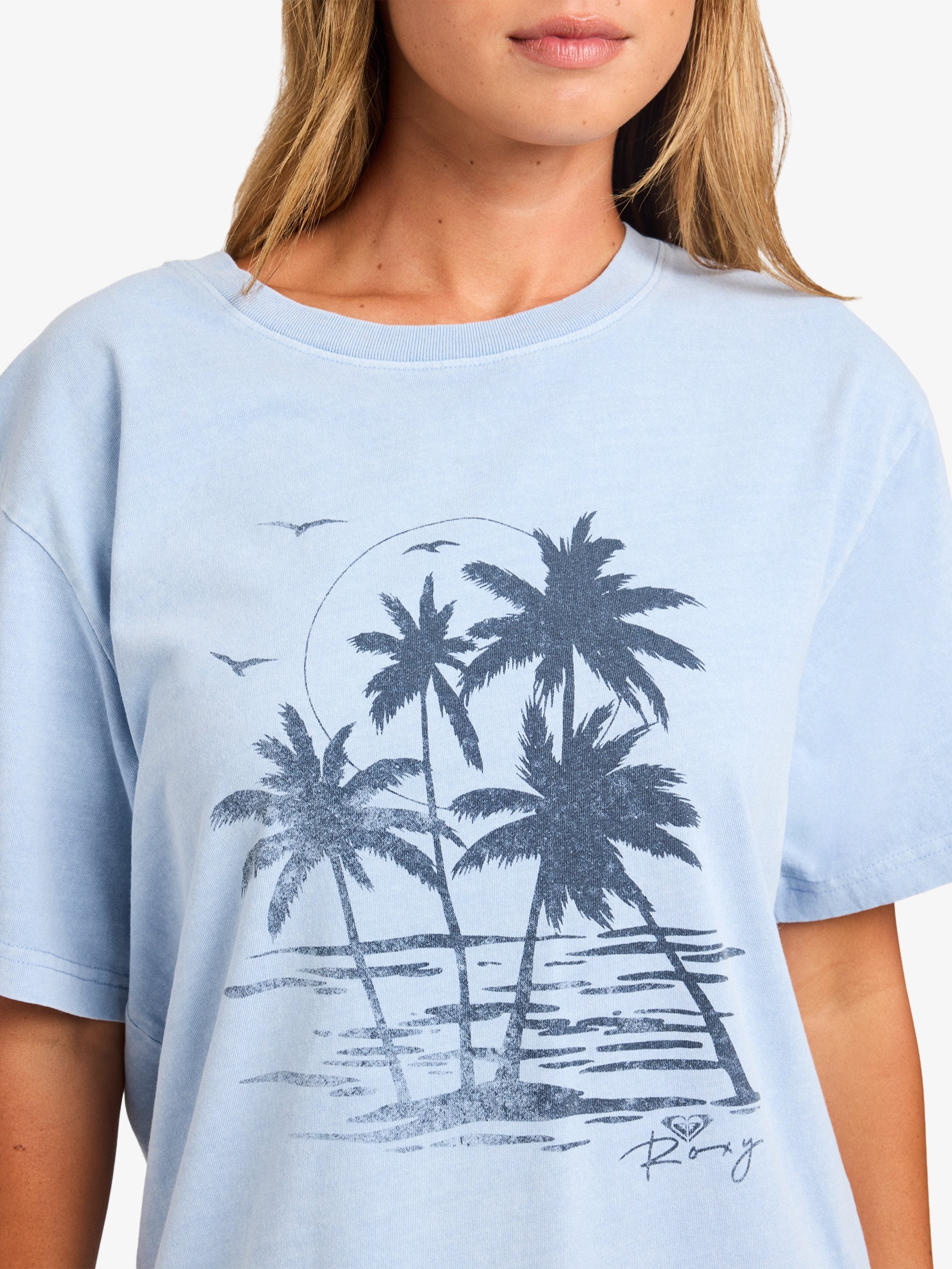 Womens Life In Paradise T-Shirt – Blue Drift – Roxy Australia
