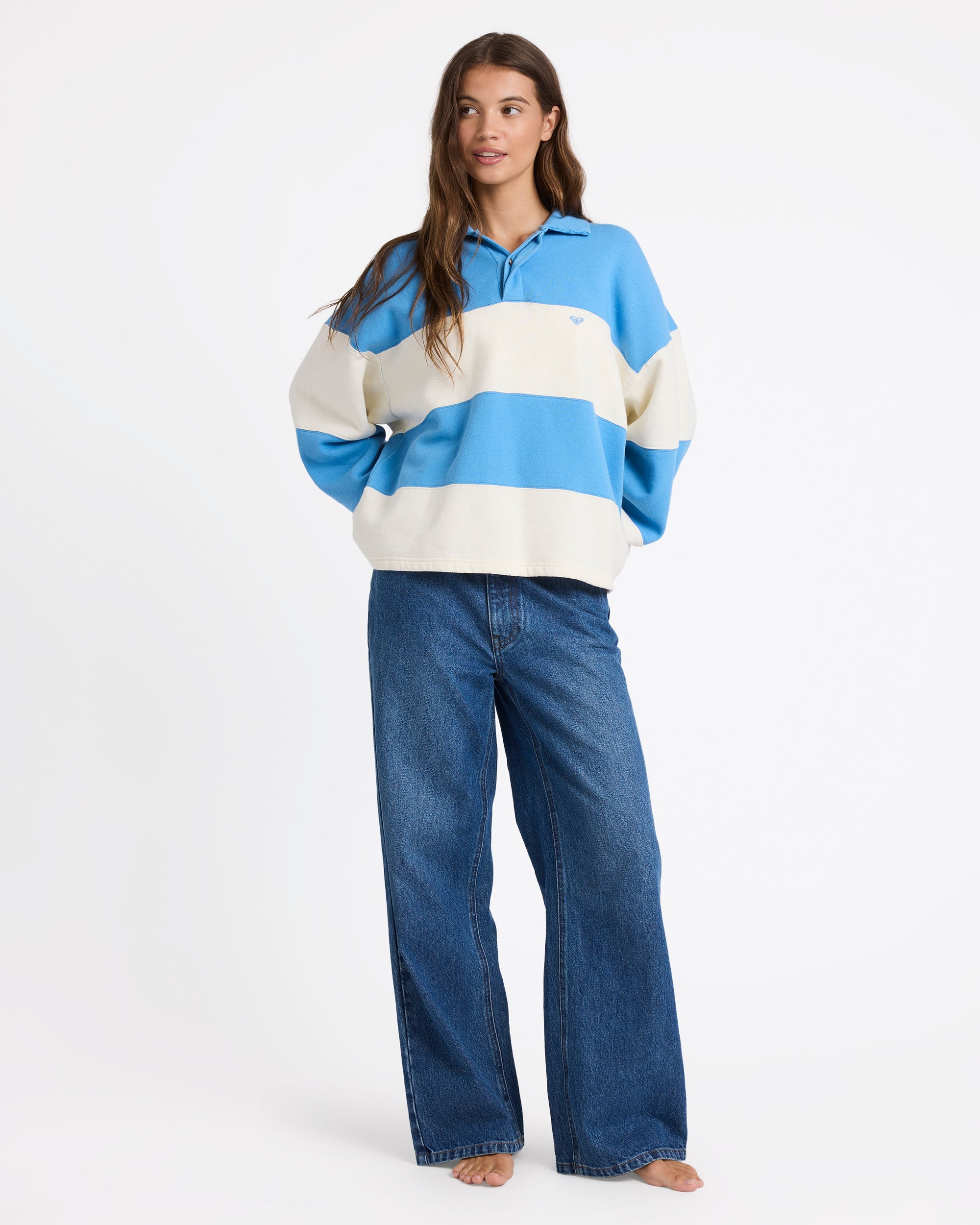 Womens Cross Over Fleece Jumper