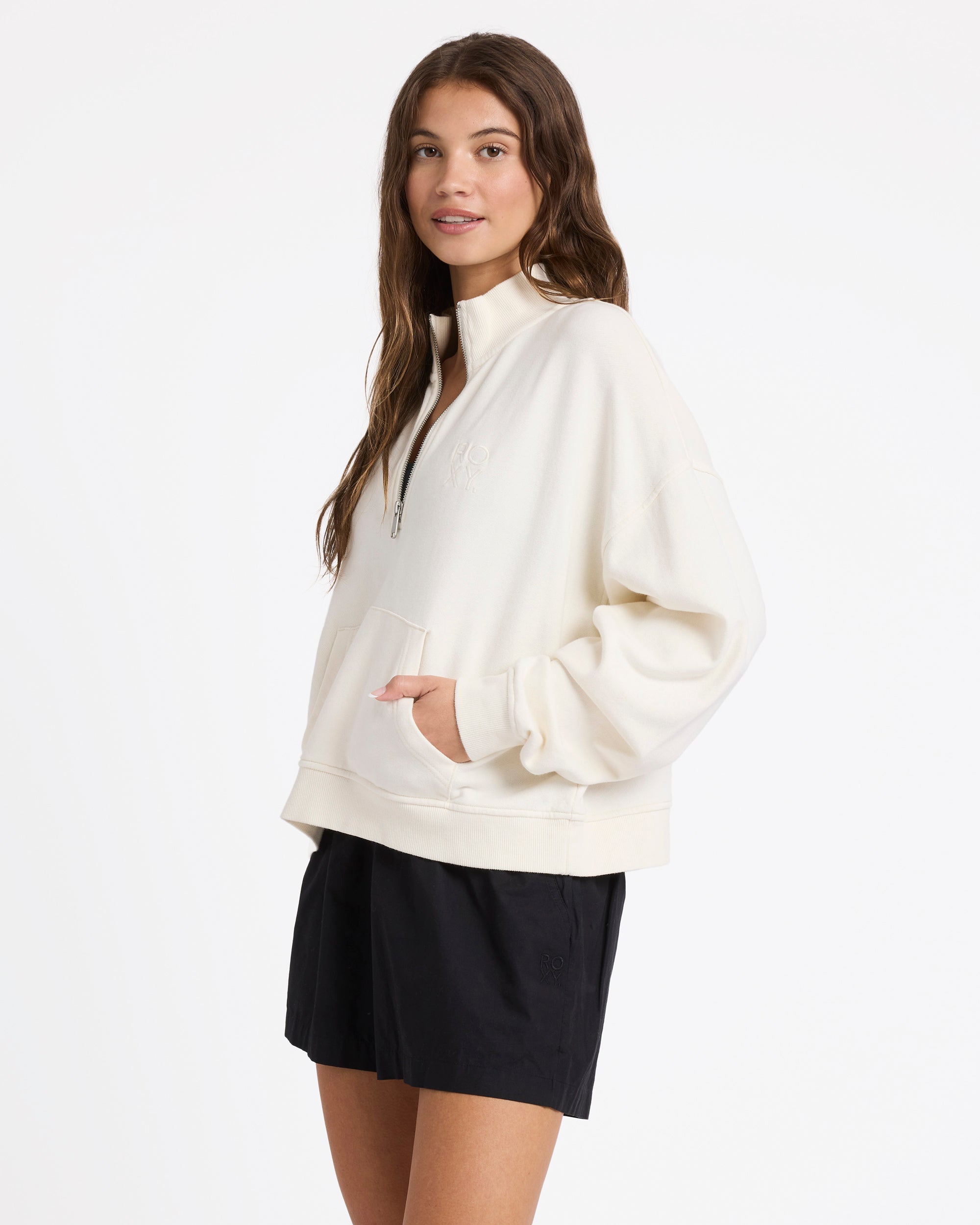 Womens Movin Up Half Zip Fleece Jumper