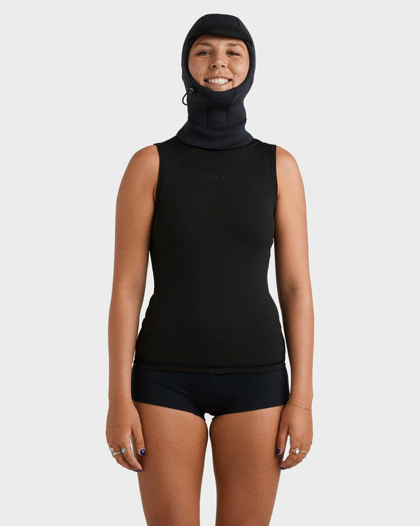 Womens 2mm Swell Natural Hooded Vest Wetsuit
