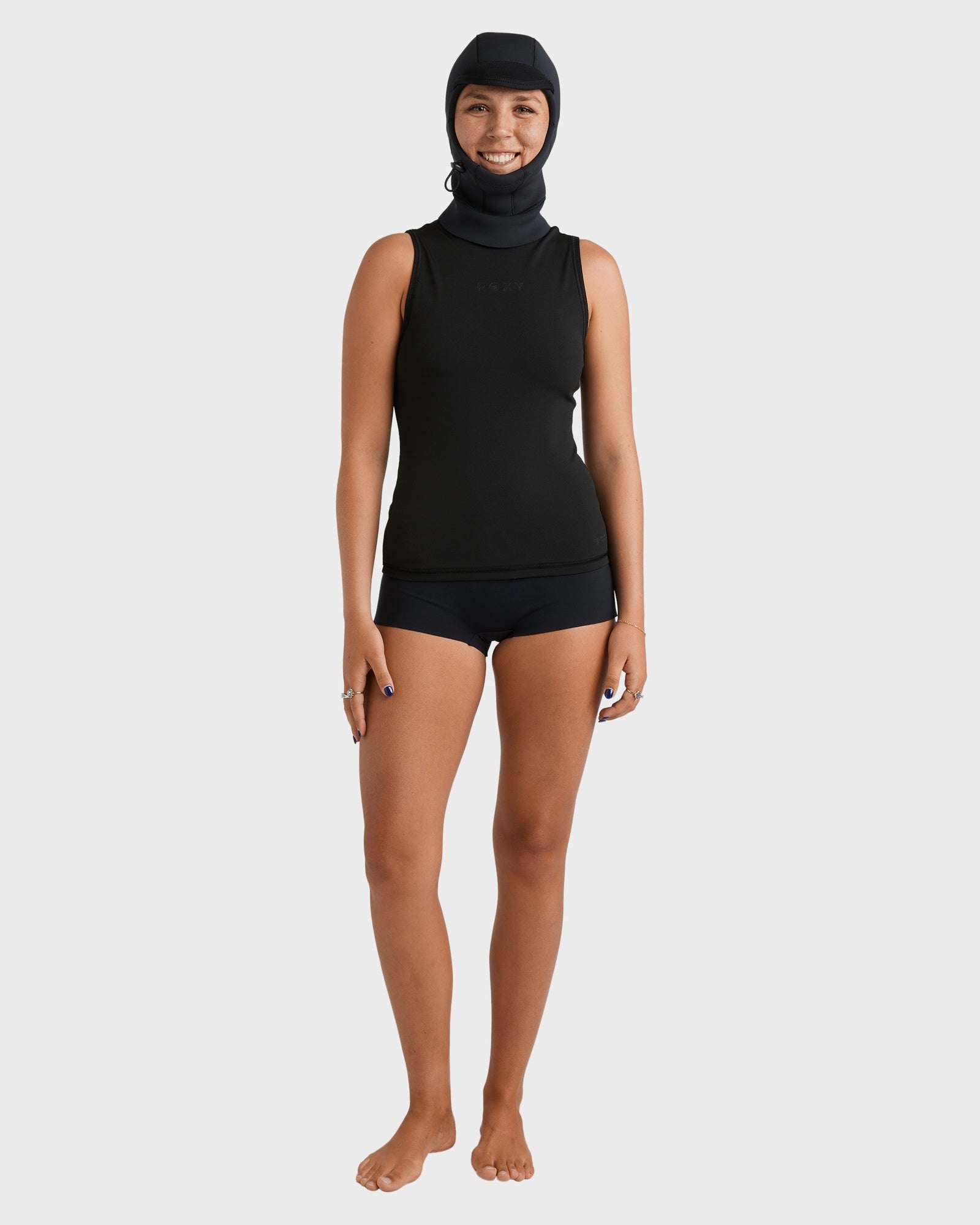 Womens 2mm Swell Natural Hooded Vest Wetsuit