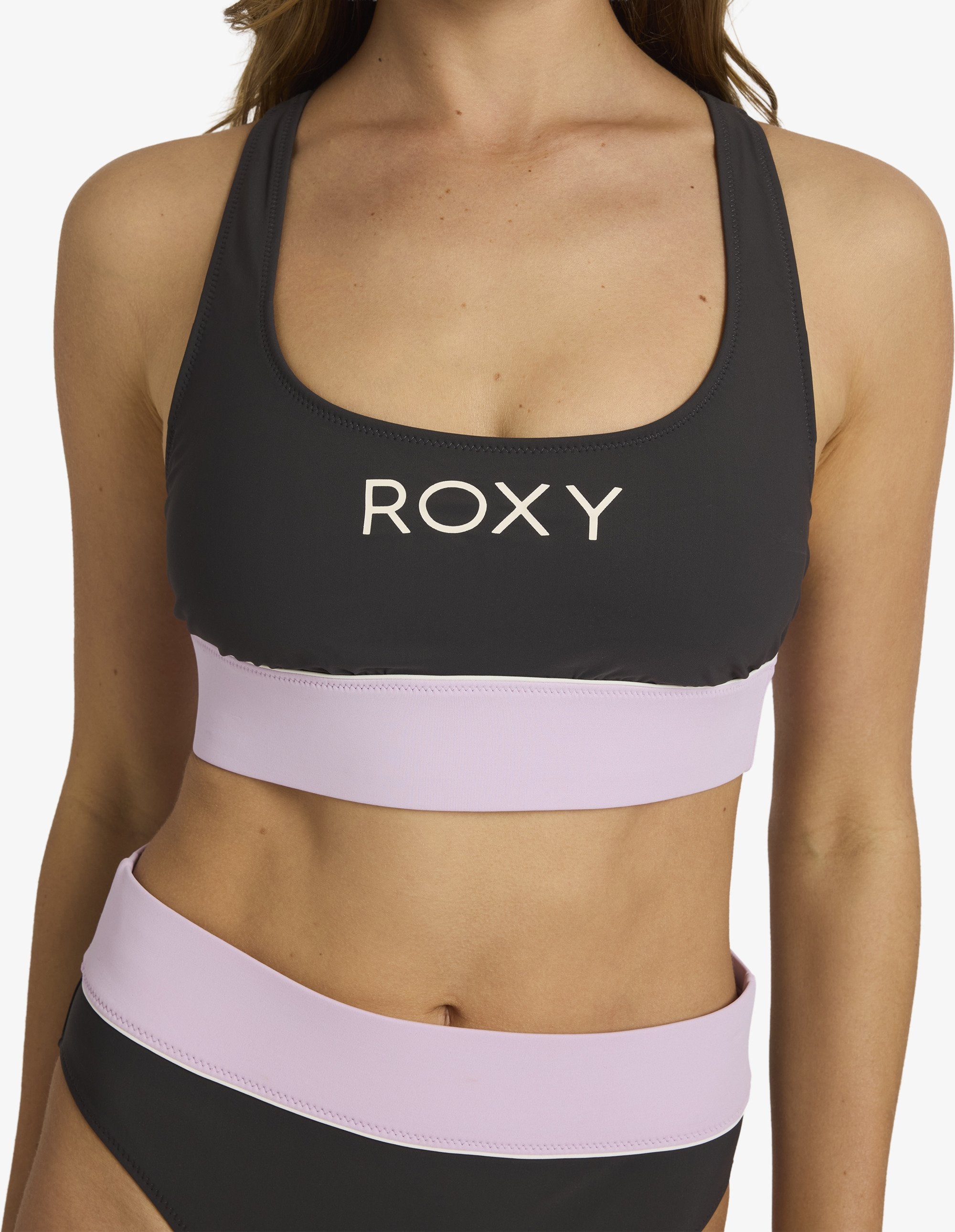 Womens Roxy Active C Block Bikini Top