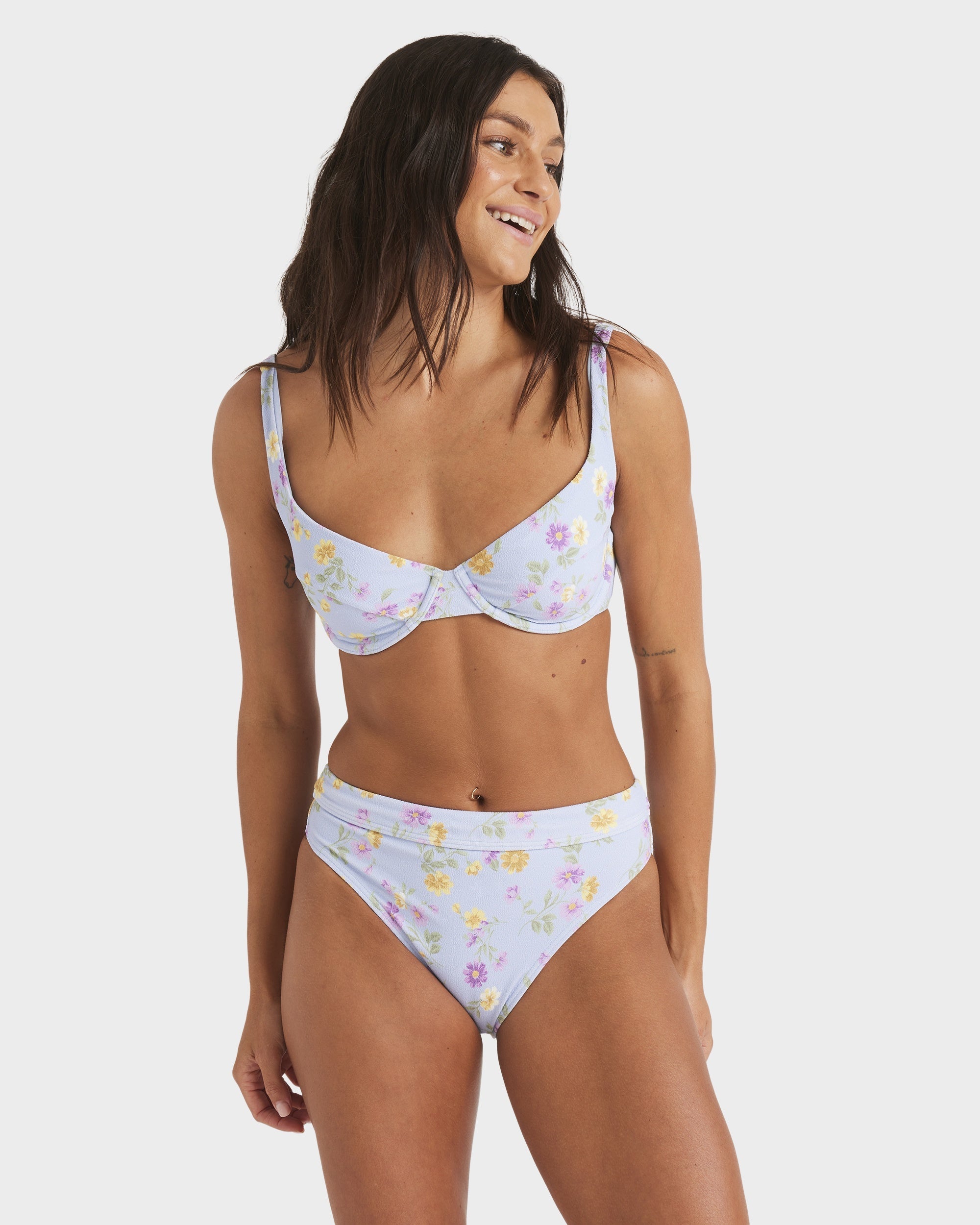 Womens Wildflower Mid Bikini Bottom