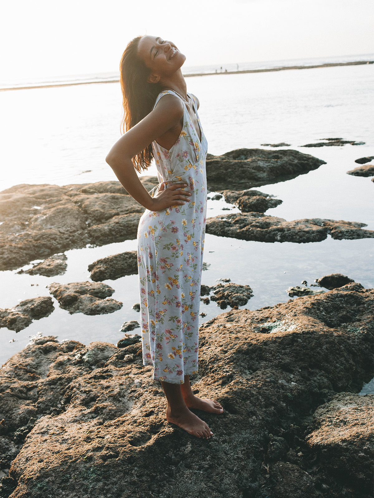 Womens Wild Flower Midi Dress