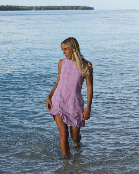 Womens Phoebe Check Mini Dress