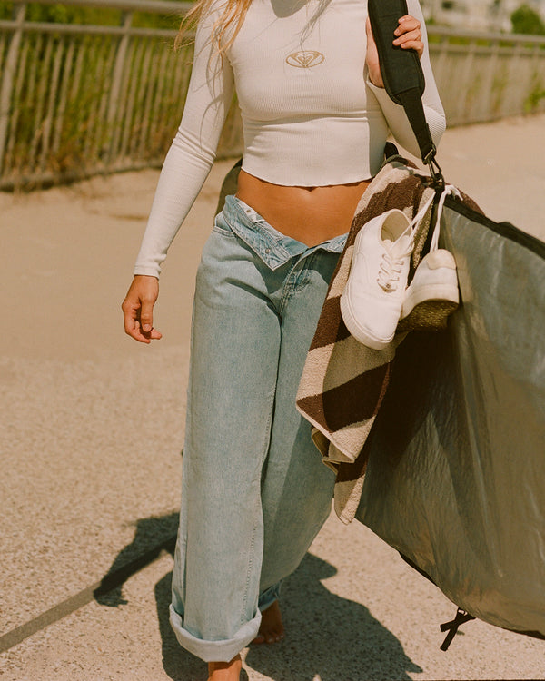 Womens Dawn Patrol Mid Sunbleached Denim Jeans