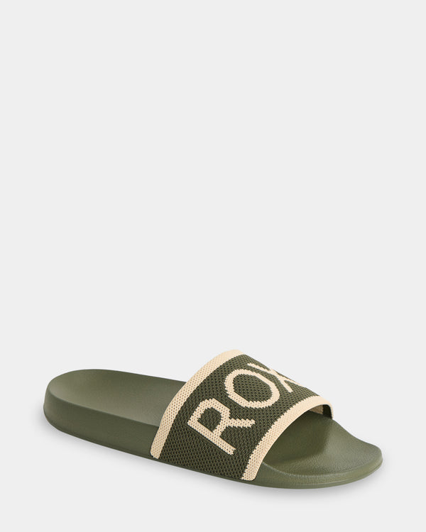 Womens Slippy Knit Slides