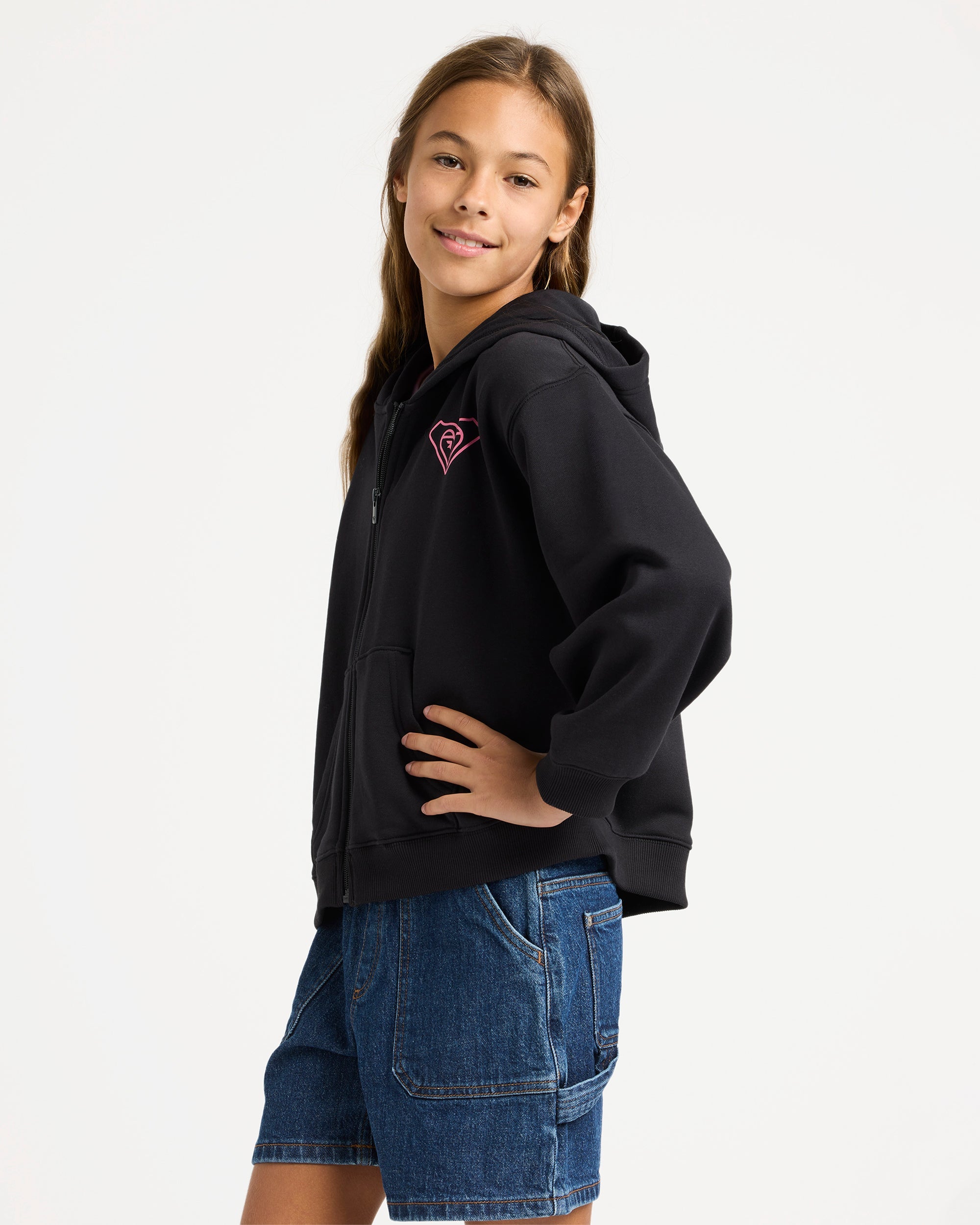 Girls 4-16 Midnight Hike Brushed Zip Up Hoodie – Roxy