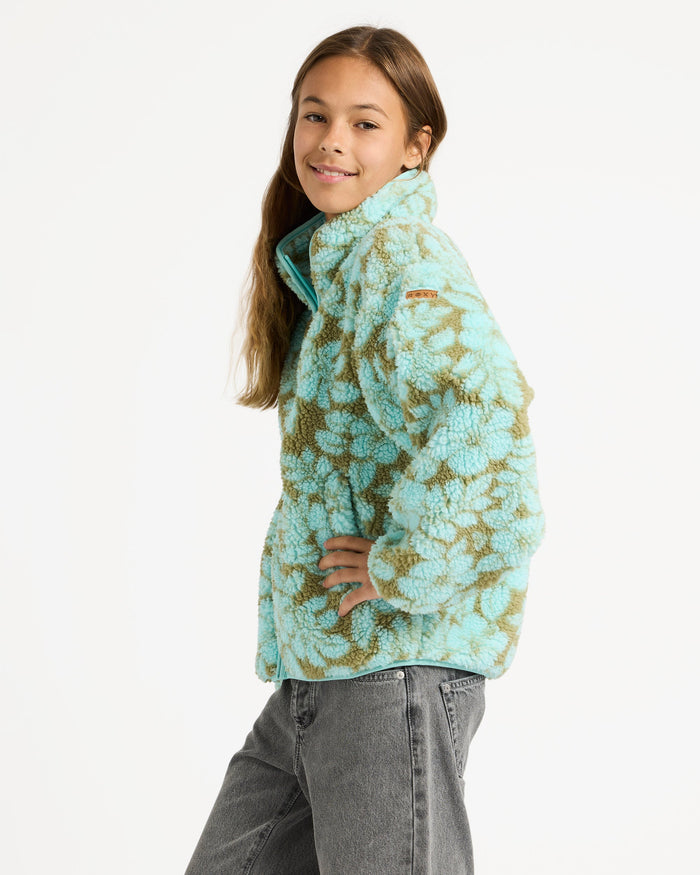 Girls 4-16 Like Electricity Fleece Jacket – Oil Green The Mo Mini Rg ...
