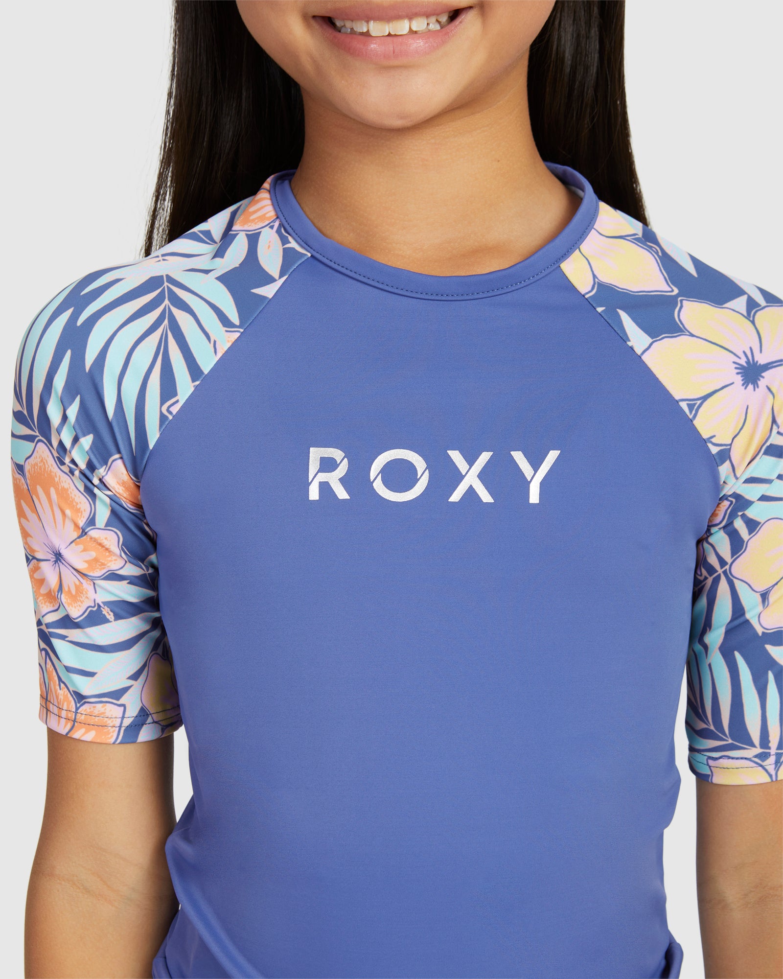 Girls Funky Palm Ss Lycra Rashguard