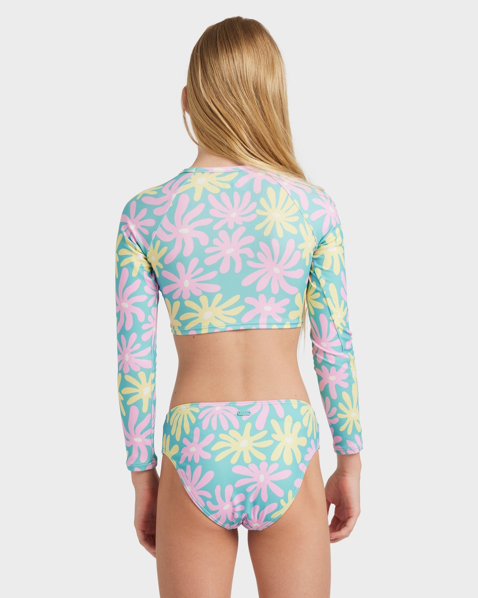 Girls 8-16 Flower Lover Lycra Two Piece Rash Vest