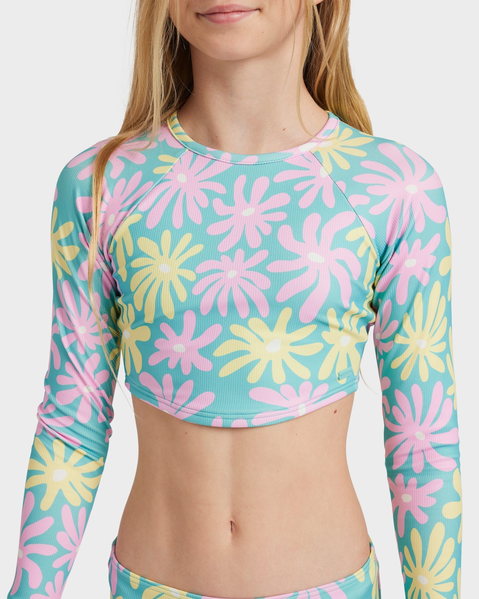 Girls 8-16 Flower Lover Lycra Two Piece Rash Vest