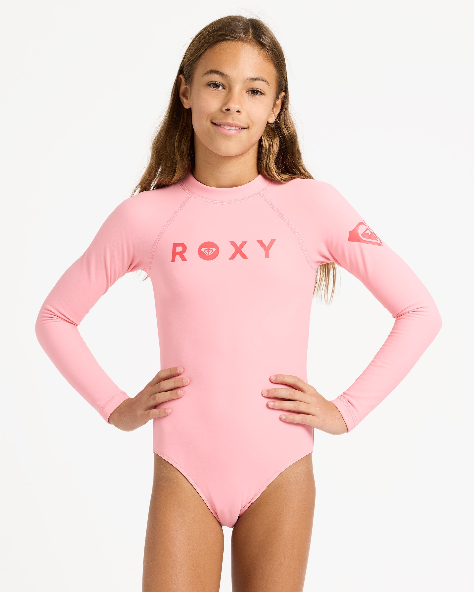 Girls 6-16 Heater Long Sleeve Rash Vest
