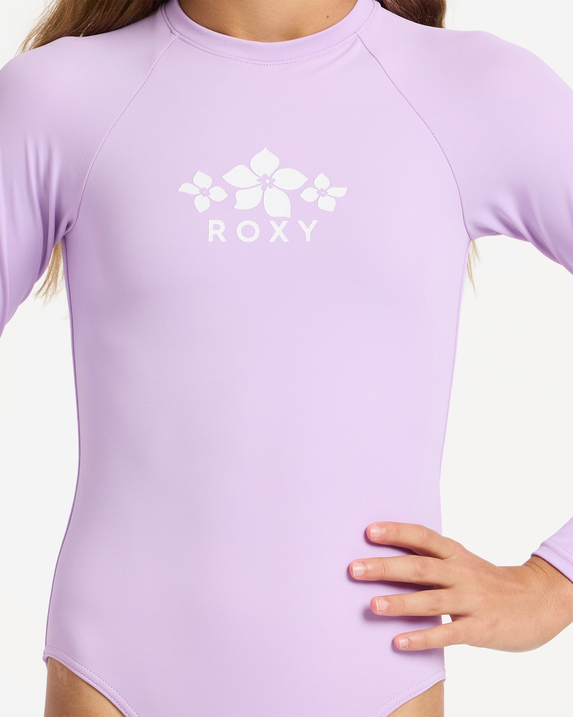 Girls 6-16 Solid Active One Piece Rash Vest