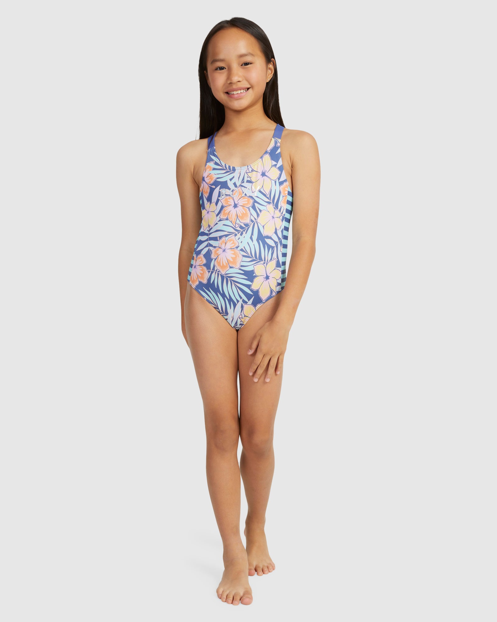 Girls 6-16 Funky Palm One Piece One Piece Swim