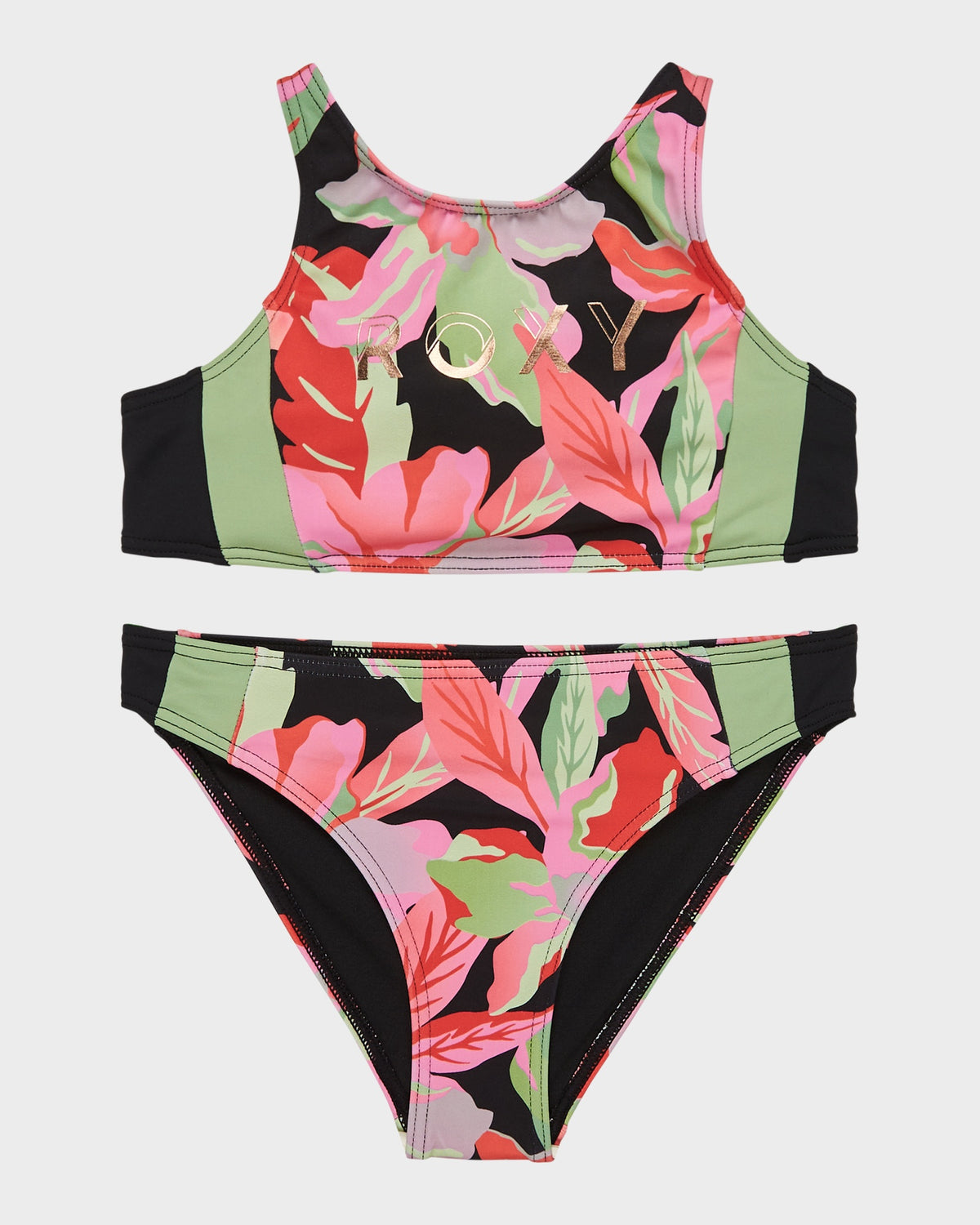 Girls 8-16 Active Regular Two Piece – Anthracite The Moves Floral ...