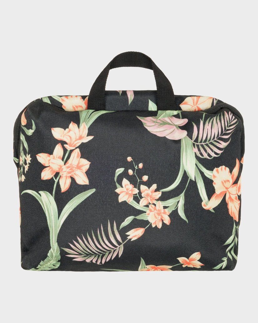 Tropical Floral Vanity Case Powder Quilted Vanity Bag Delicate