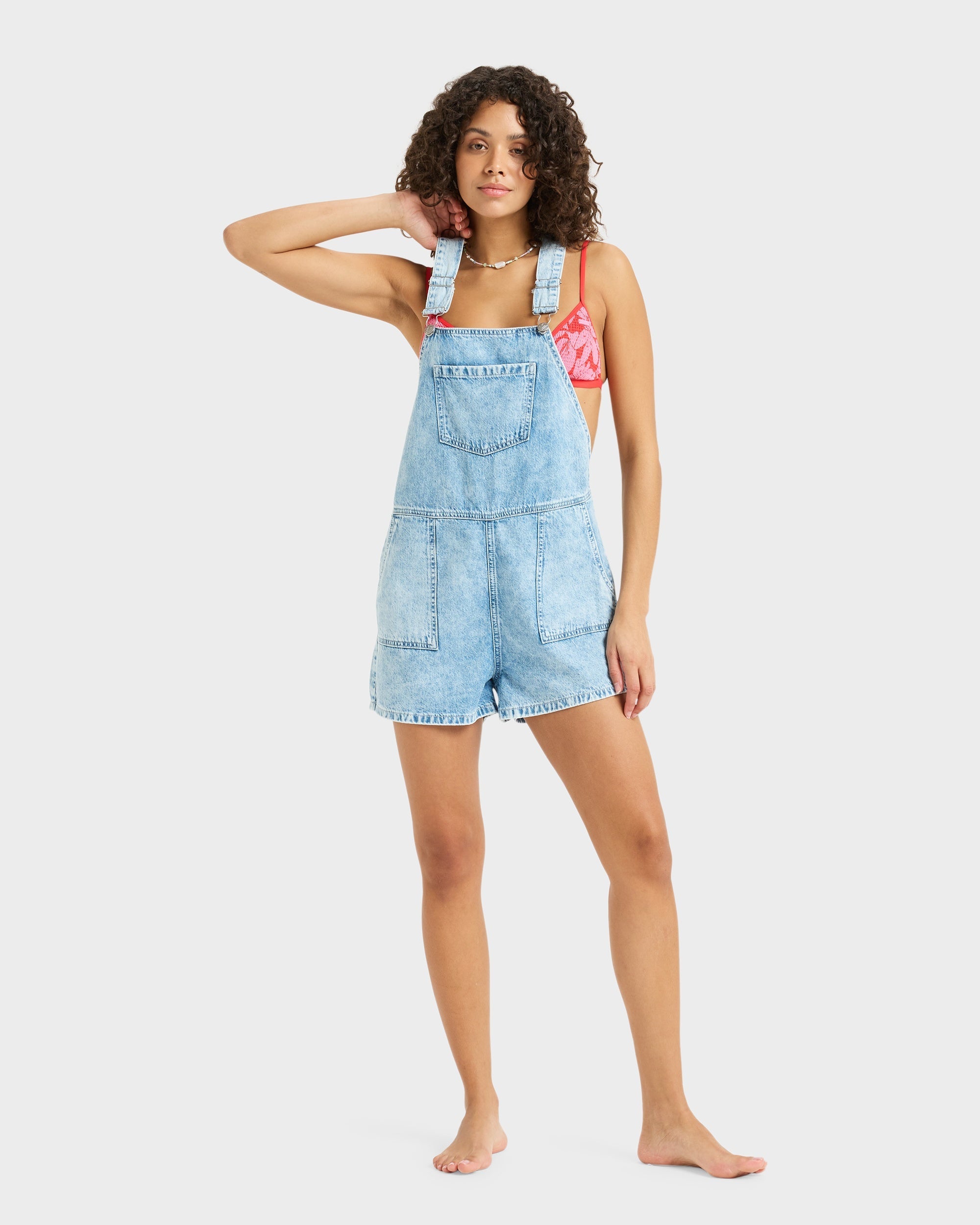 Womens Crystal Coast Denim Overalls