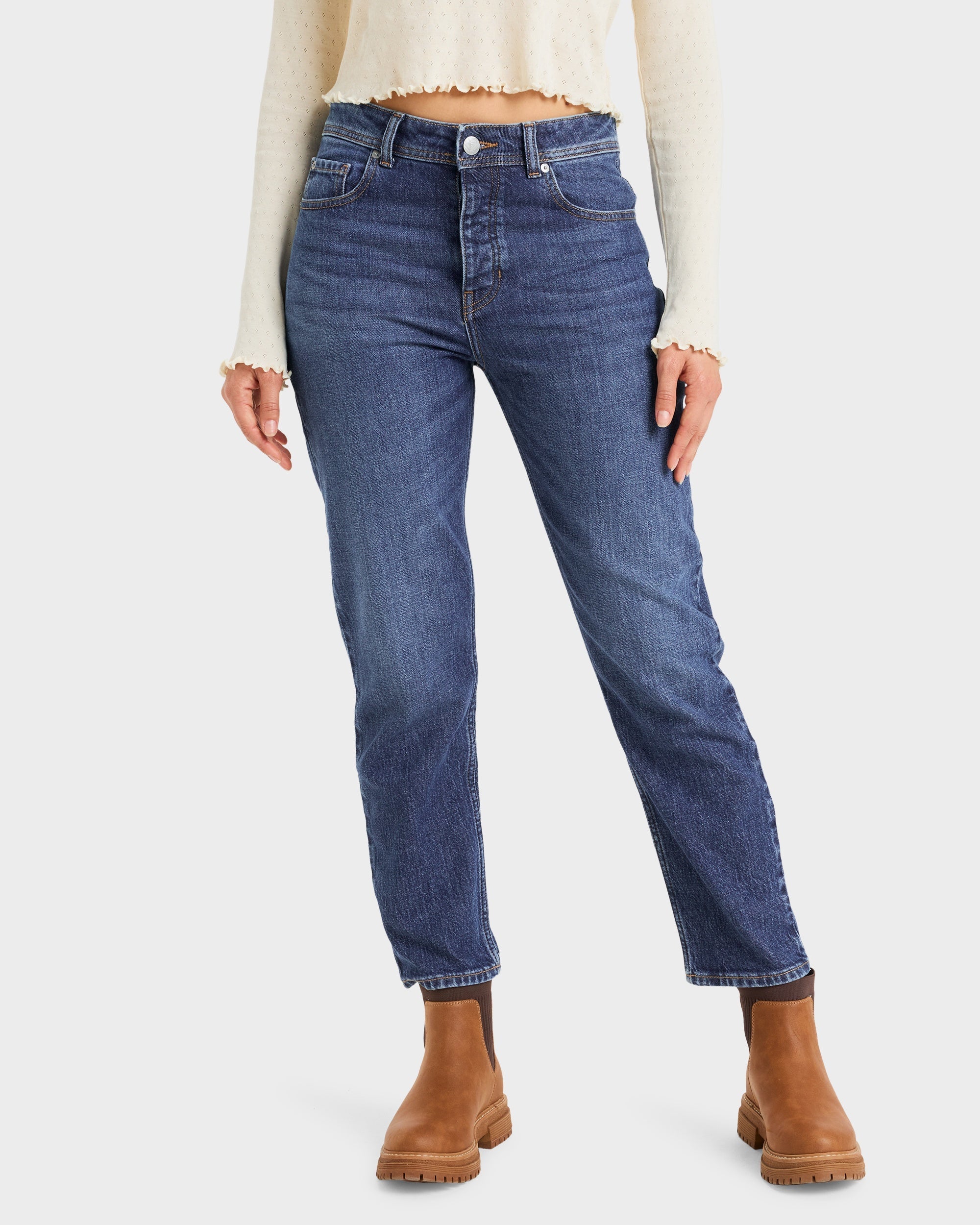 Womens Patti Straight Denim Jeans
