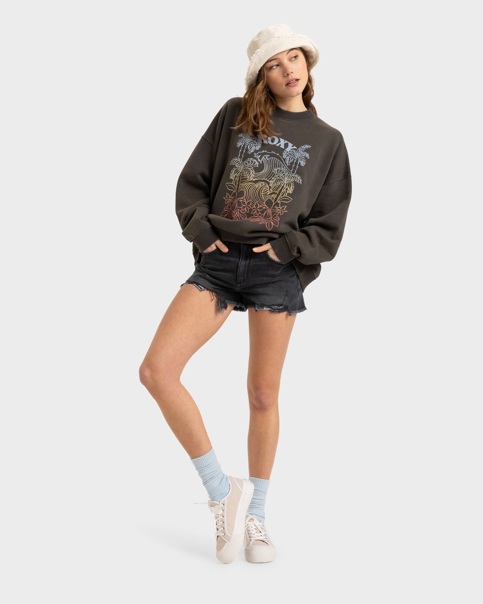 Womens Lineup Oversized Crew Neck