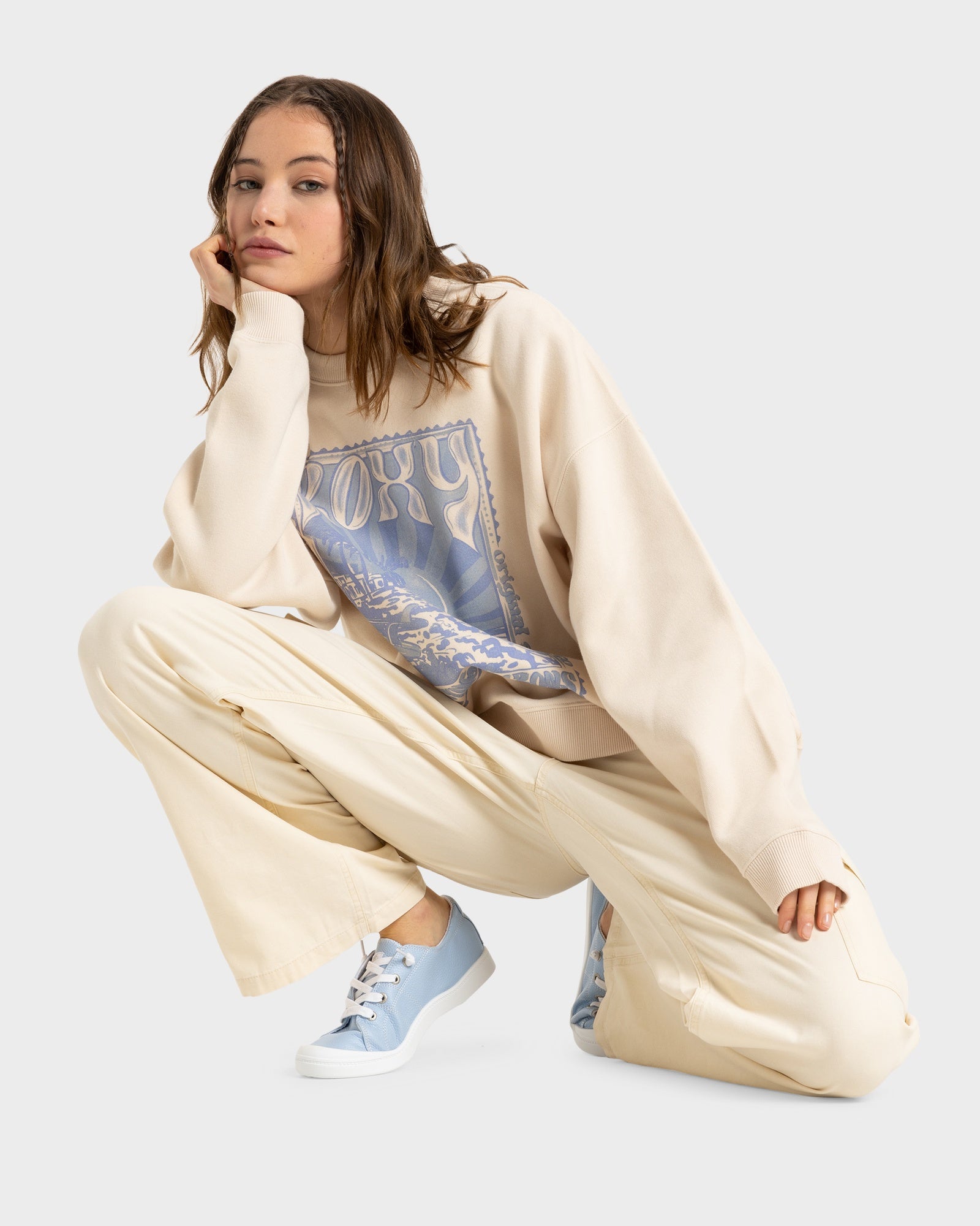 Womens Lineup Oversized Crew Neck
