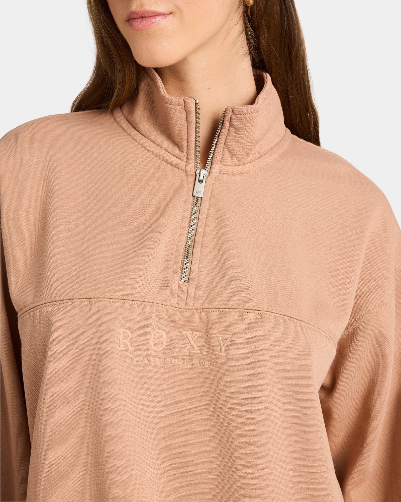 Womens Our Town Half Zip Fleece Top