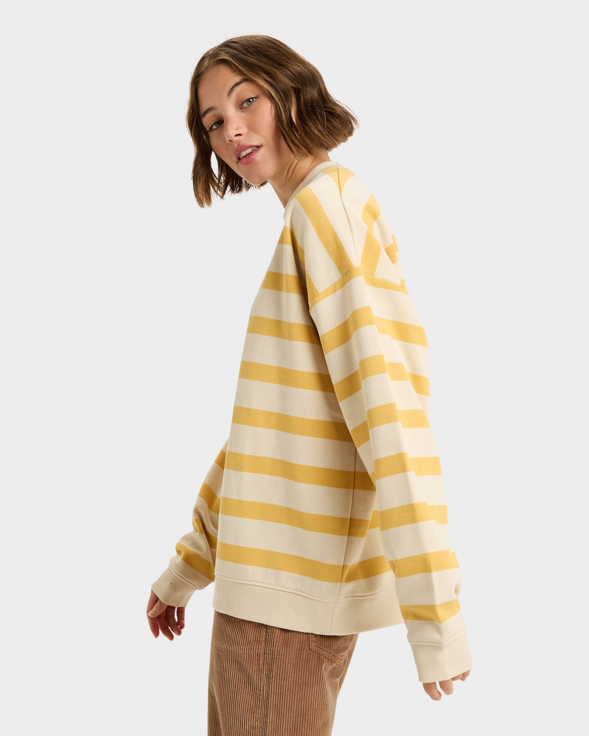 Womens Strictly Stripe Oversized Crew Neck