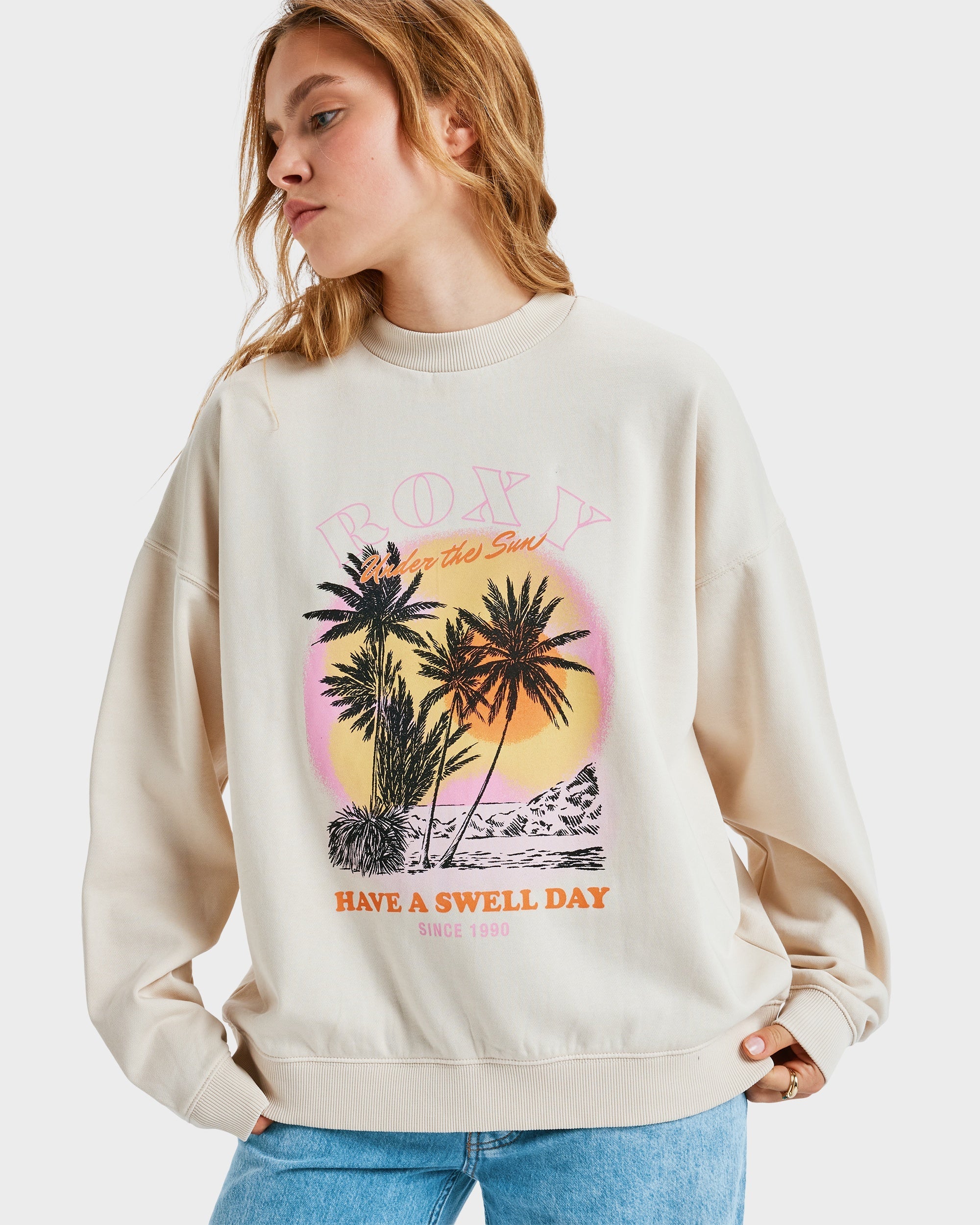 Womens Lineup Oversized Crew Neck – Roxy