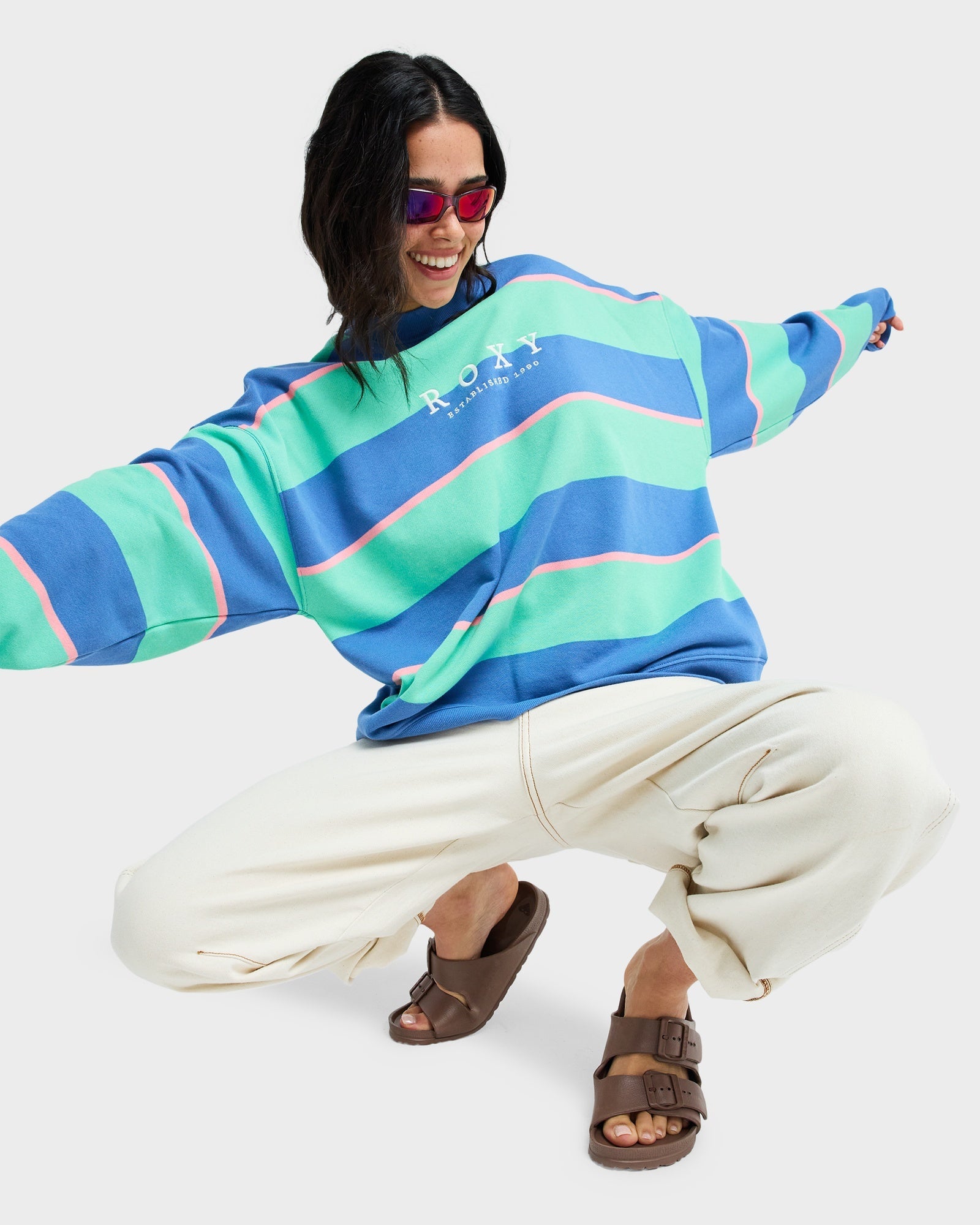 Womens Strictly Stripe Crew Neck
