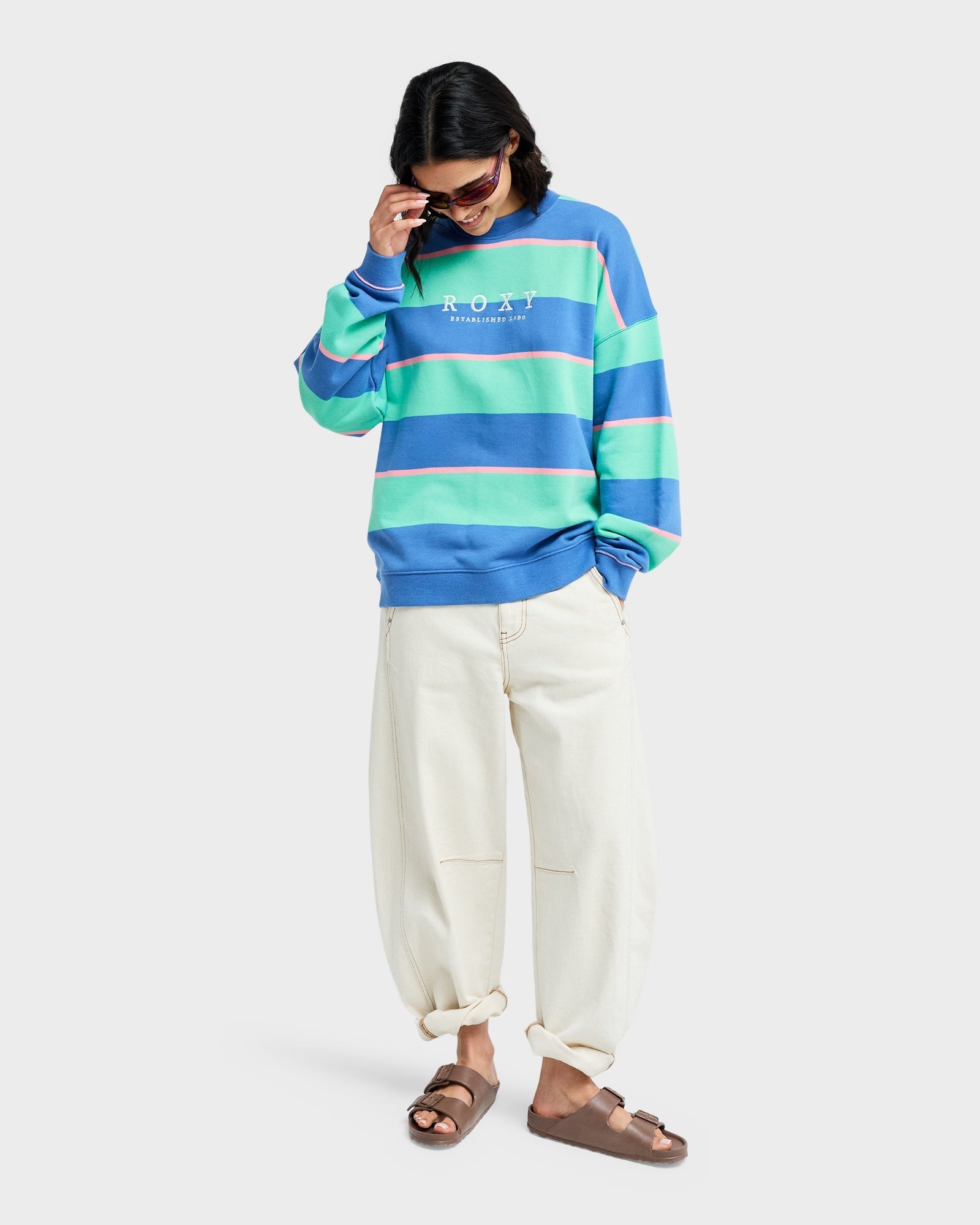 Womens Strictly Stripe Crew Neck