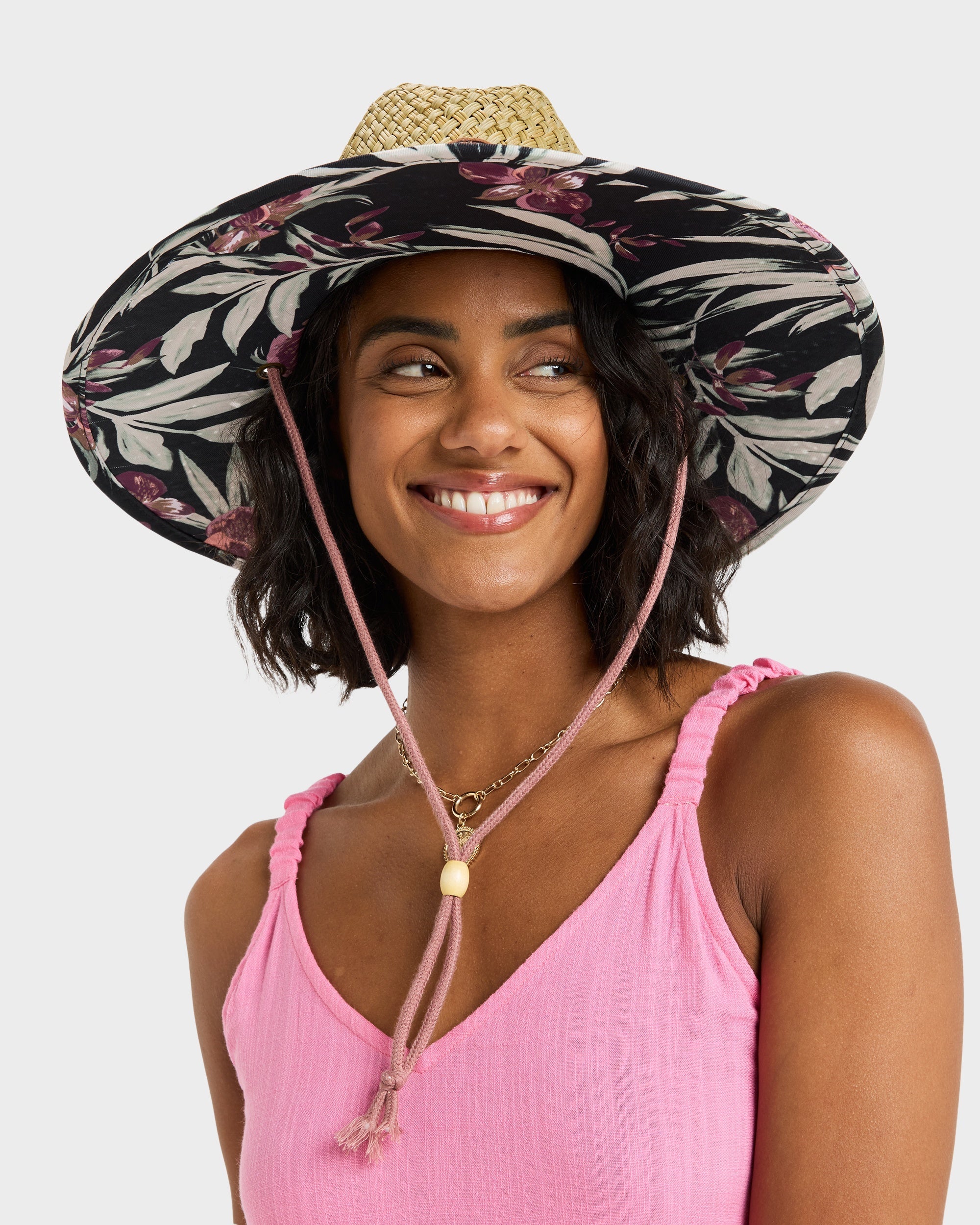 Womens Pina To My Colada Printed Straw Hat