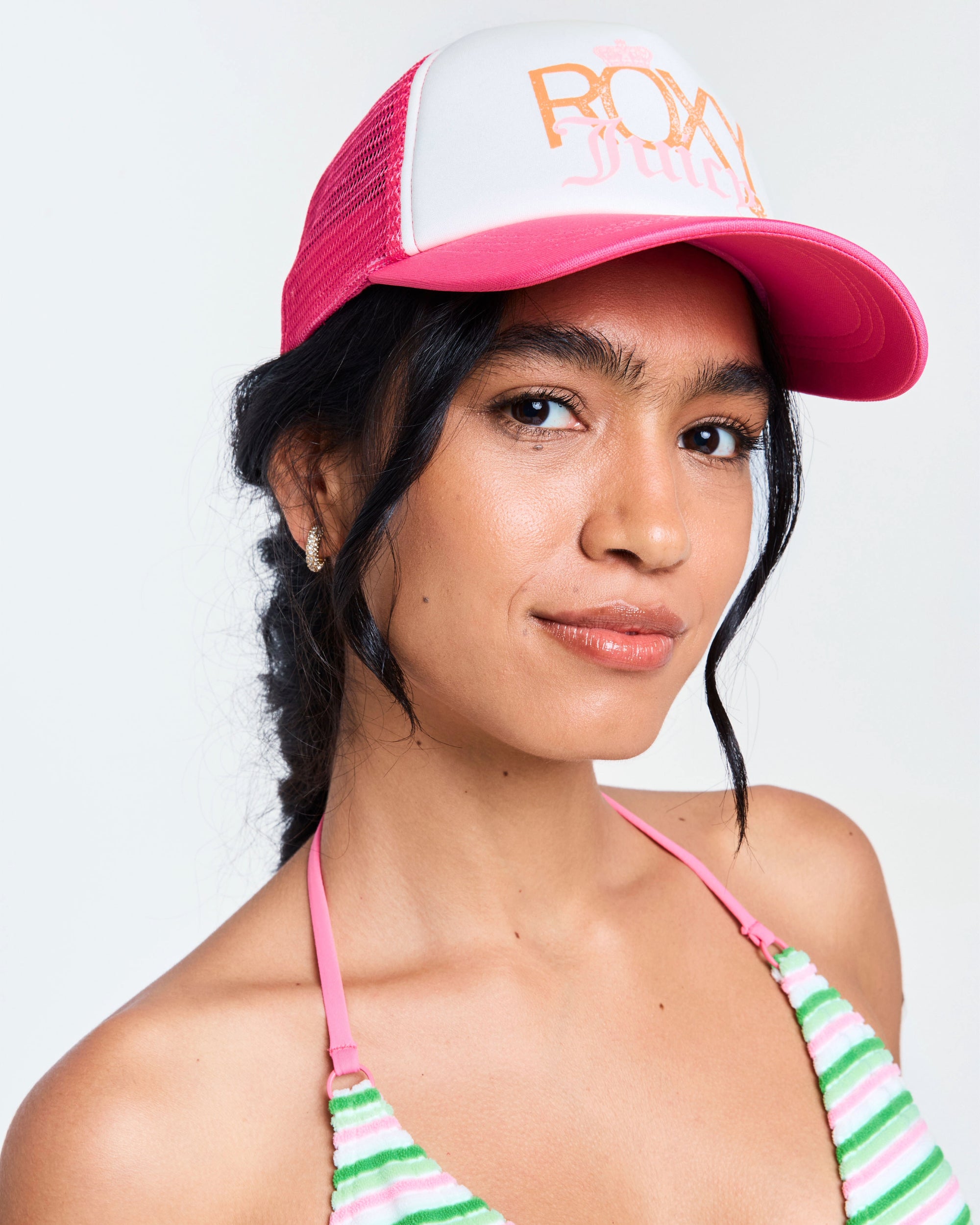 Roxy X Juicy Couture Pink Trucker Cap