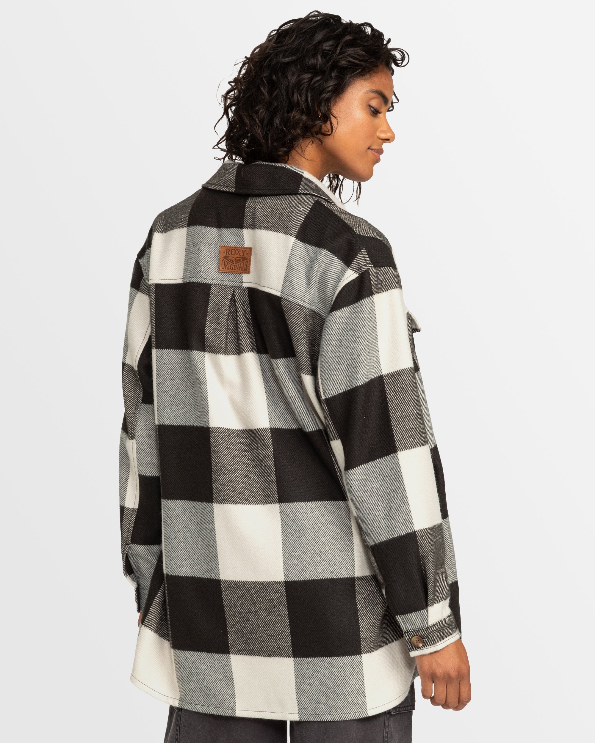 Womens Check The Swell Checkered Shacket – Roxy
