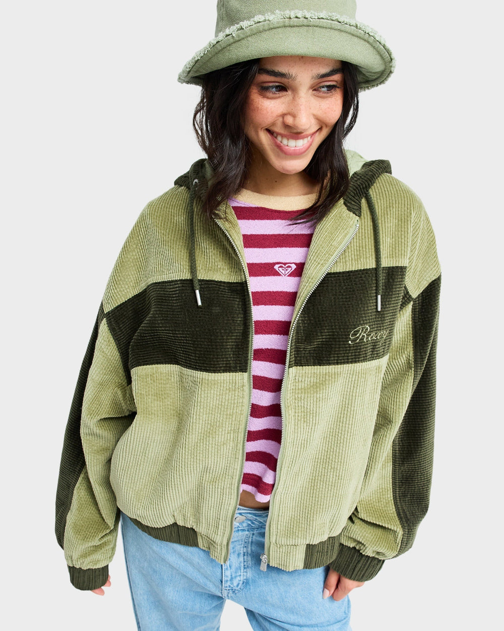 Womens Have A Blast Fleece Jacket – Oil Green – Roxy Australia