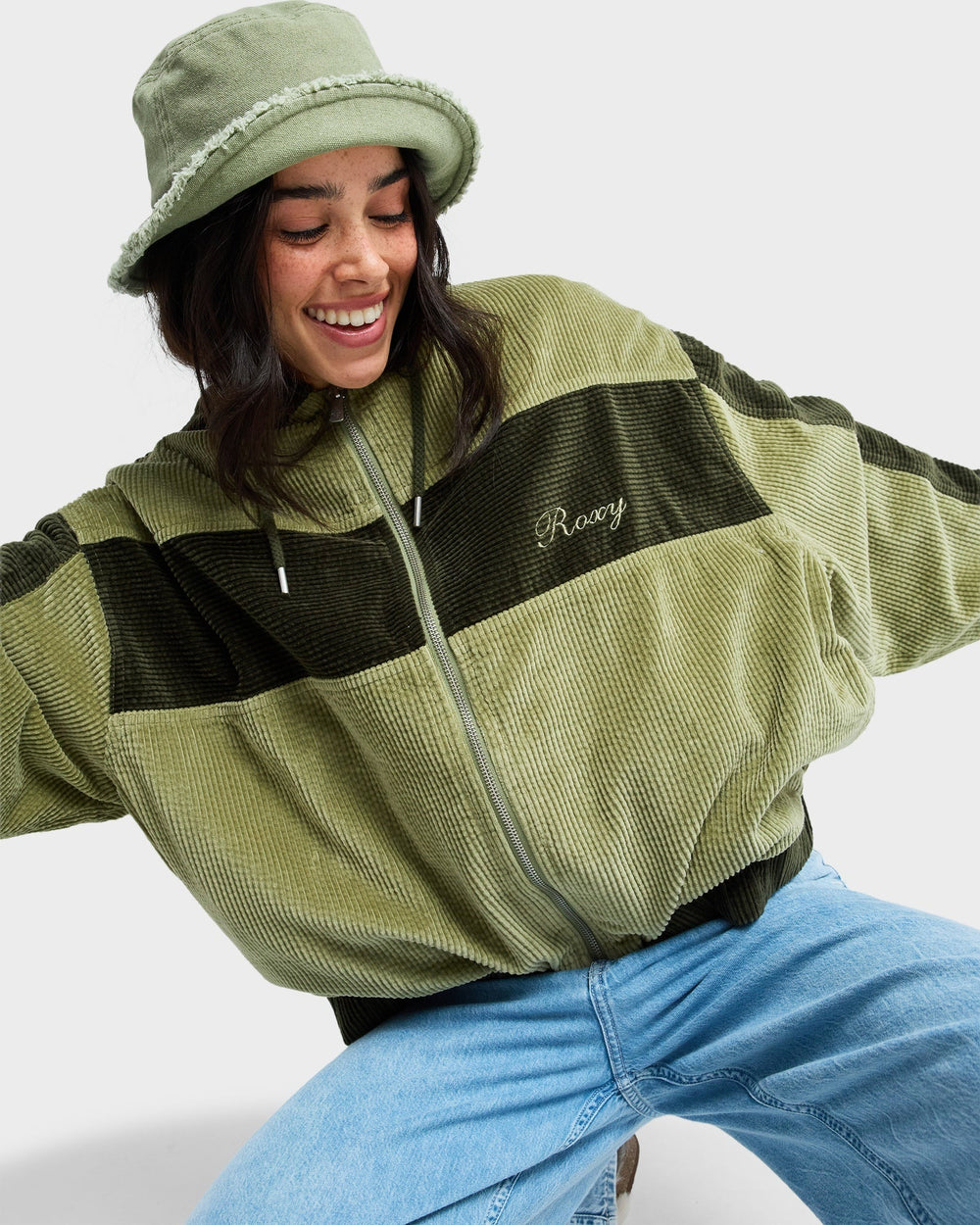 Green Roxy Jacket Womens Have A Blast Fleece Jacket – Oil Green – Roxy Australia